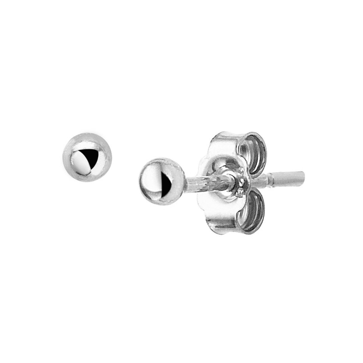 Beschrijving: Zilveren oorknoppen met een bol. 
Doelgroep: dames
Breedte: 2.5 mm
Hoogte: 2.5 mm