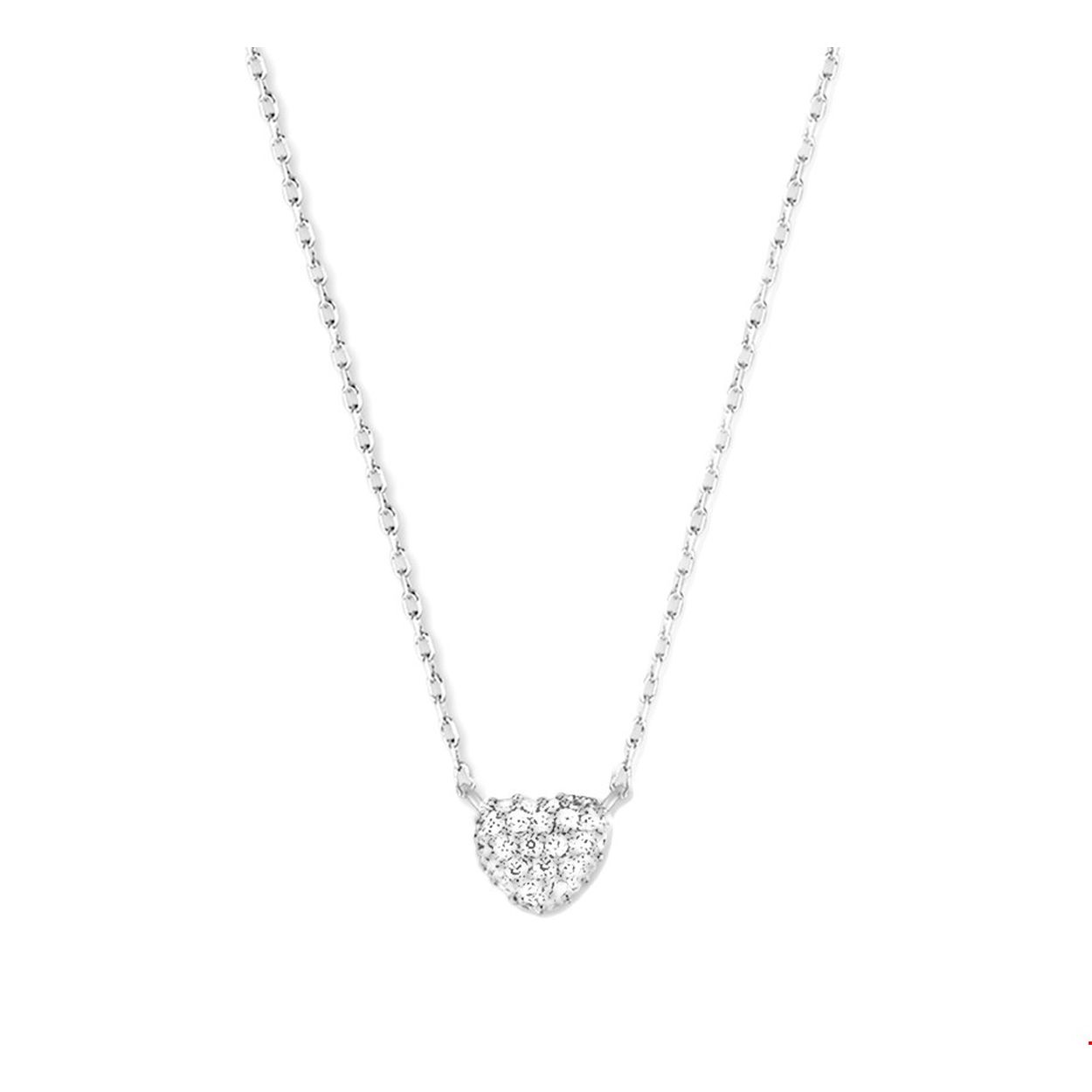 Beschrijving: Gerhodineerd zilveren collier met hart en zirkonia. De lengte van het collier bedraagt 40cm met 4cm extensie. De schakelbreedte bedraagt 1.1mm. 
Verpakt per: 1
Doelgroep: dames
Breedte: 7.5 mm
Kortste lengte: 40 mm
Langste lengte: 44 mm
Hoogte: 6.5 mm