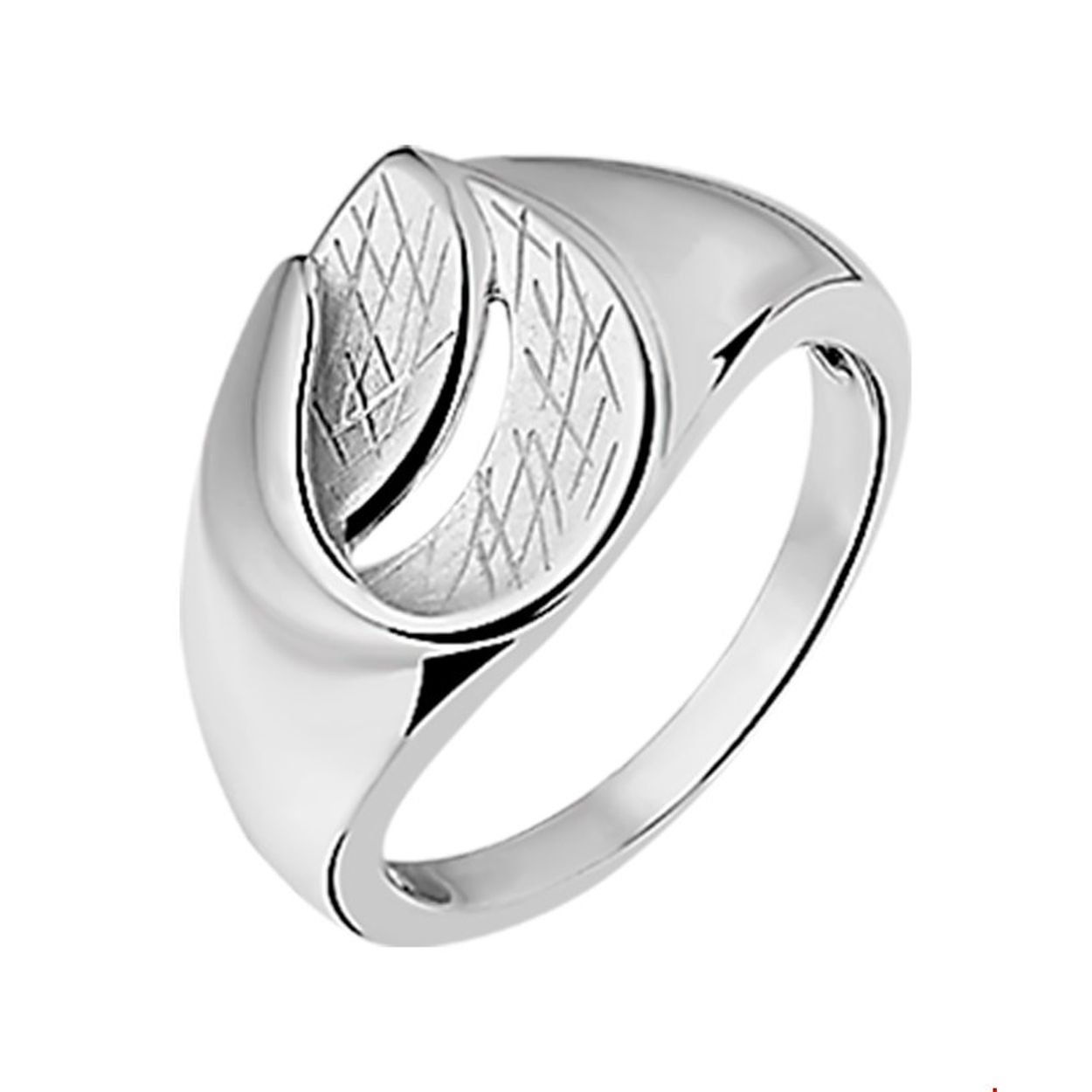 Beschrijving: Gerhodineerd zilveren ring met een poli/gescratchte bewerking. 
Uniekenummer serie: 28052
Verpakt per: 1
Doelgroep: dames
Ringmaat: 17.25 mm (54)
Breedte: 12.5 mm
