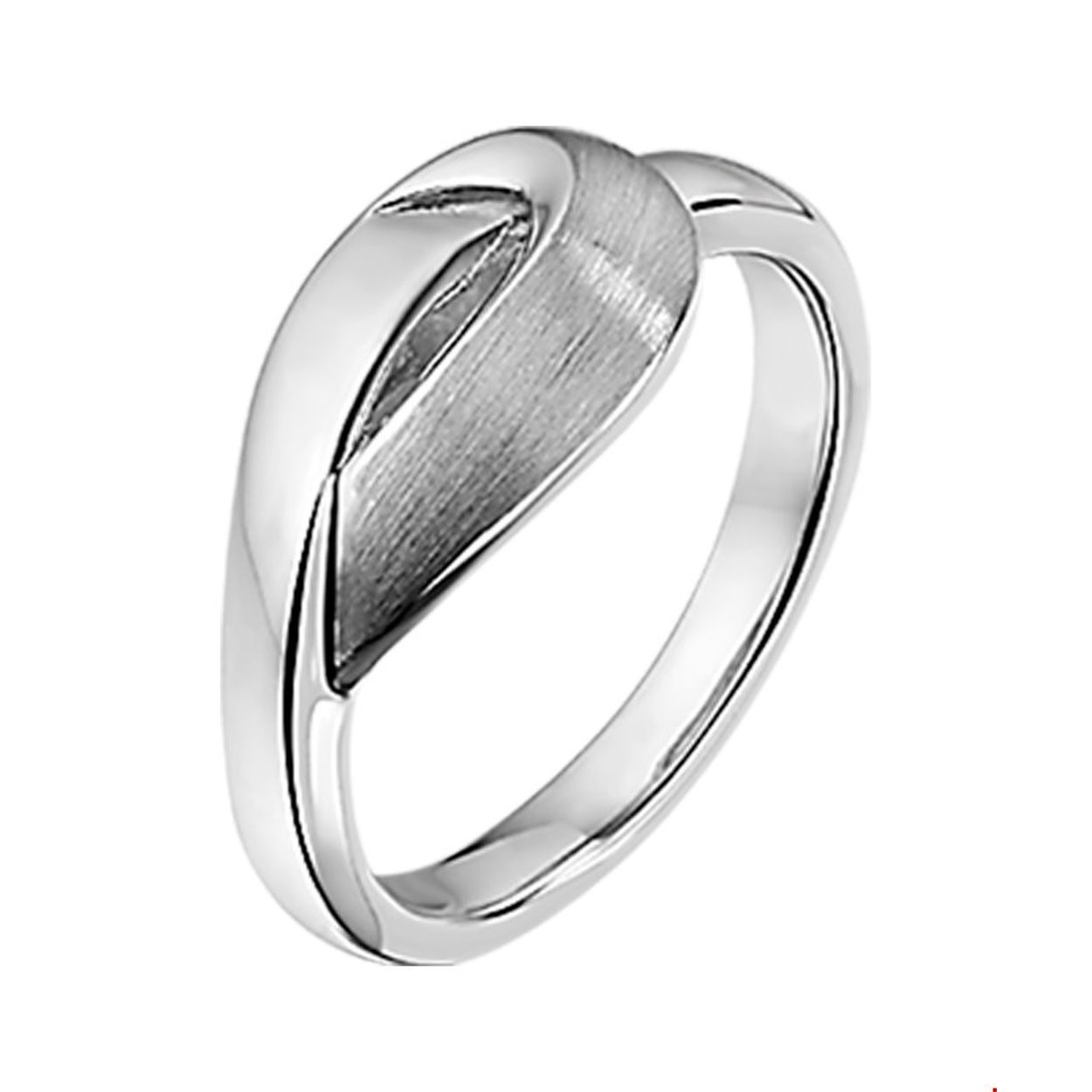 Beschrijving: Zilveren ring met een poli/matte afwerking. 
Uniekenummer serie: 26126
Verpakt per: 1
Doelgroep: dames
Ringmaat: 17.25 mm (54)
Breedte: 9 mm