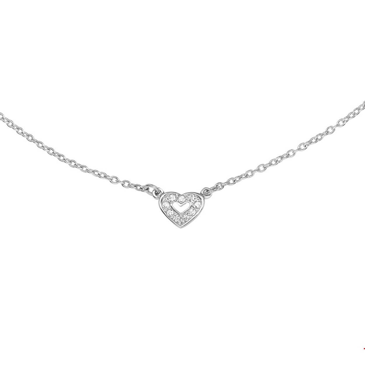 Beschrijving: Gerhodineerd zilveren collier met een hart van zirkonia. De lengte bedraagt 40cm met 4cm extensie.
Verpakt per: 1
Doelgroep: dames
Breedte: 0.9 mm
Kortste lengte: 40 mm
Langste lengte: 44 mm