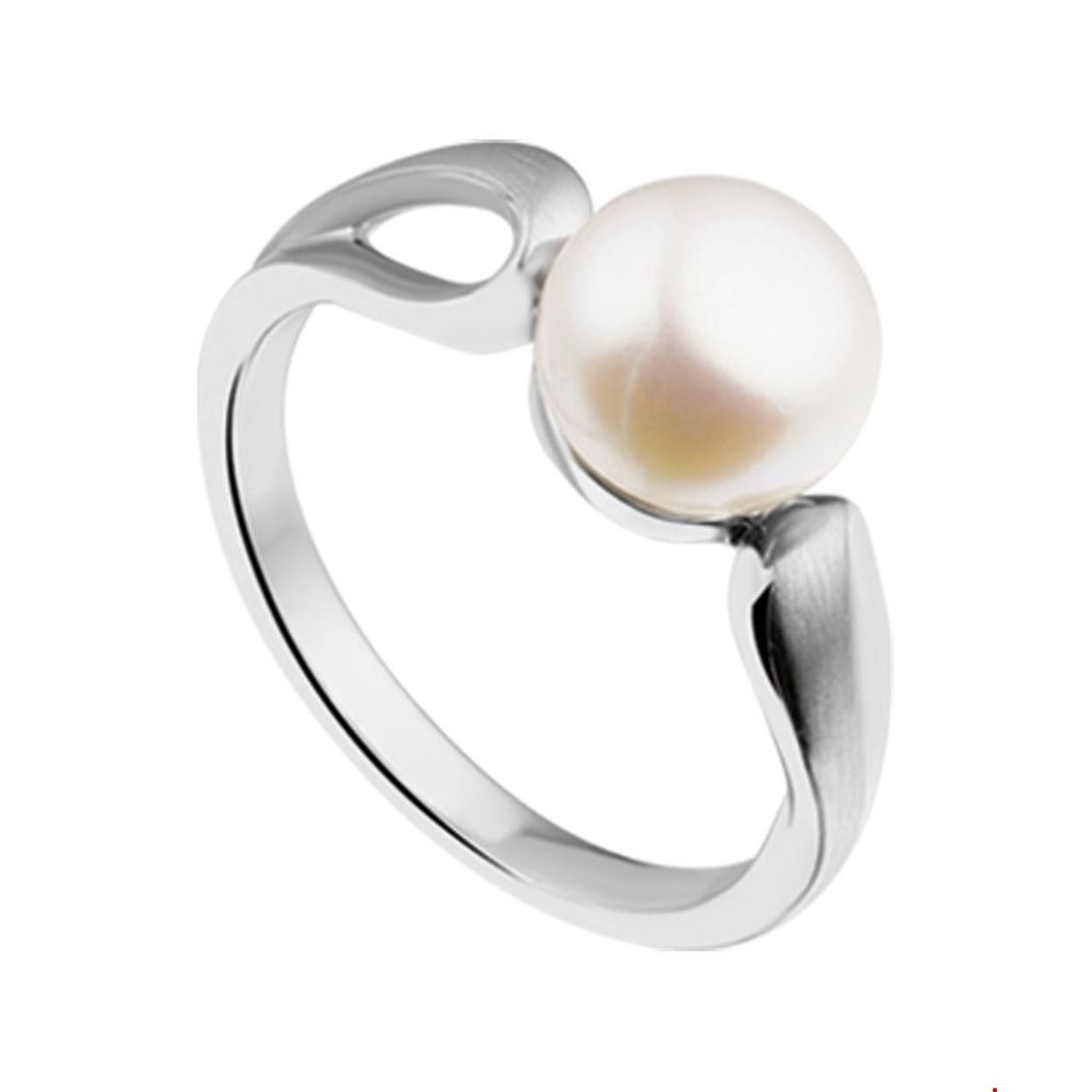 Beschrijving: Gerhodineerd zilveren ring met zoetwaterparel. 
Uniekenummer serie: 28035
Verpakt per: 1
Doelgroep: dames
Ringmaat: 17.75 mm (56)
Breedte: 8.5 mm
