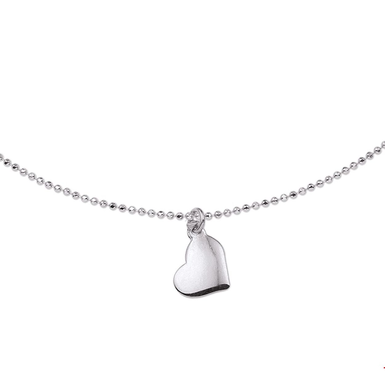 Beschrijving: Gerhodineerd zilveren collier met een hart. De lengte van het collier bedraagt 40cm met 4cm extensie. De schakelbreedte bedraagt 1.2mm. 
Verpakt per: 1
Doelgroep: kinderen
Breedte: 1.2 mm
Kortste lengte: 40 mm
Langste lengte: 44 mm