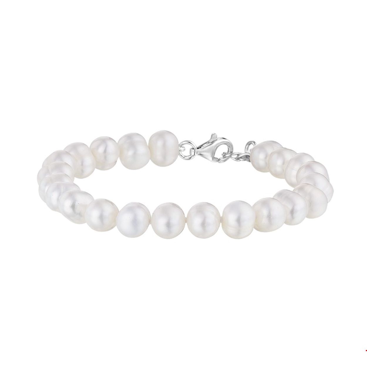 Beschrijving: Stijliconen als Audrey Hepburn en Coco Chanel bewezen het ons al: een little black dress en tijdloze parels horen in de garderobe van iedere vrouw! Details: Gerhodineerd zilveren armband van zoetwaterparels. De lengte van de armband bedraagt 18cm met 3cm extensie.  De parelgrootte is 7.5mm. 
Verpakt per: 1
Doelgroep: dames
Breedte: 7.5 mm
Kortste lengte: 18 mm
Langste lengte: 21 mm