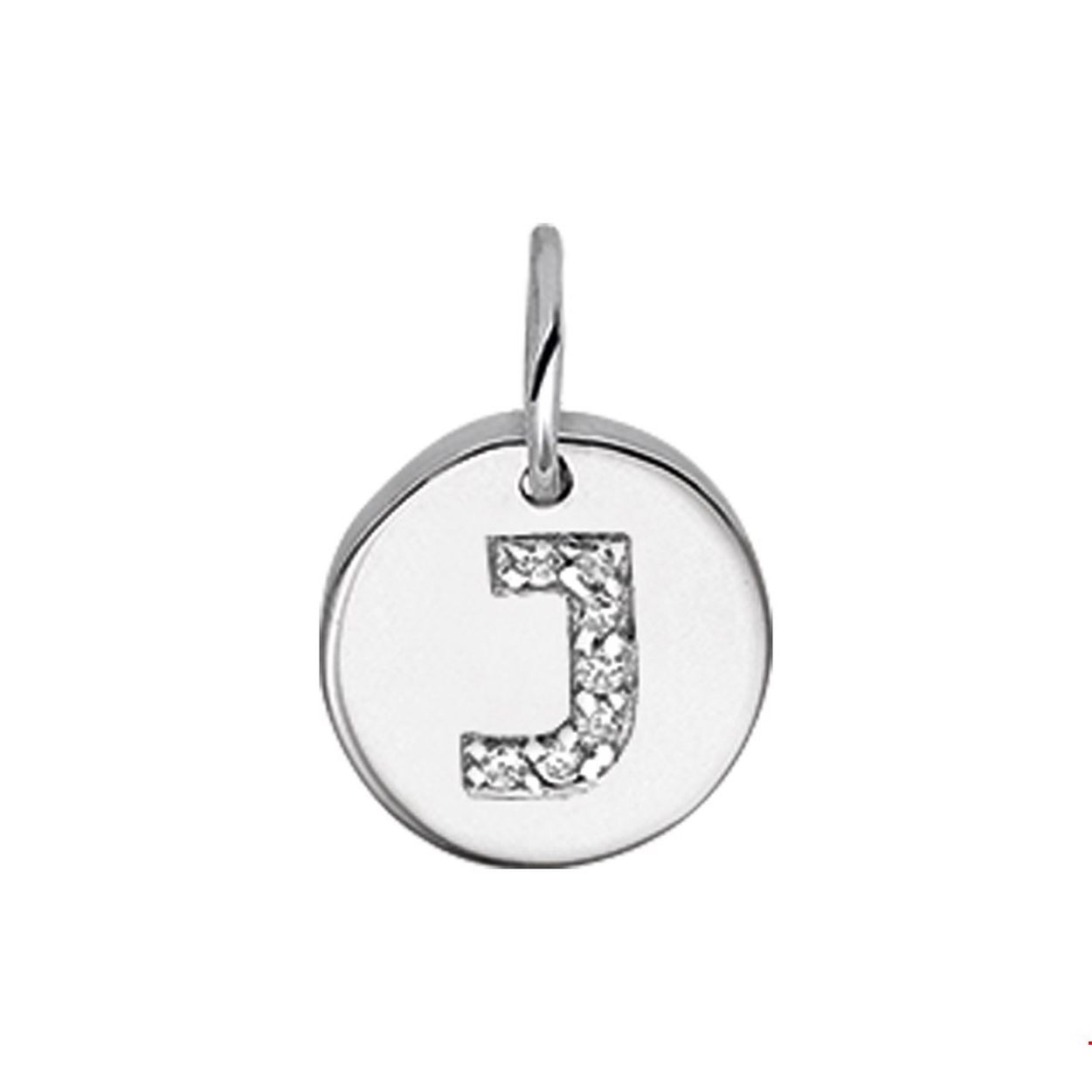 Beschrijving: Gerhodineerd zilveren bedel met de letter J en zirkonia. 
Uniekenummer serie: 35761
Verpakt per: 1
Doelgroep: unisex
Breedte: 9.5 mm
Zetting: entourage (rijzetting)