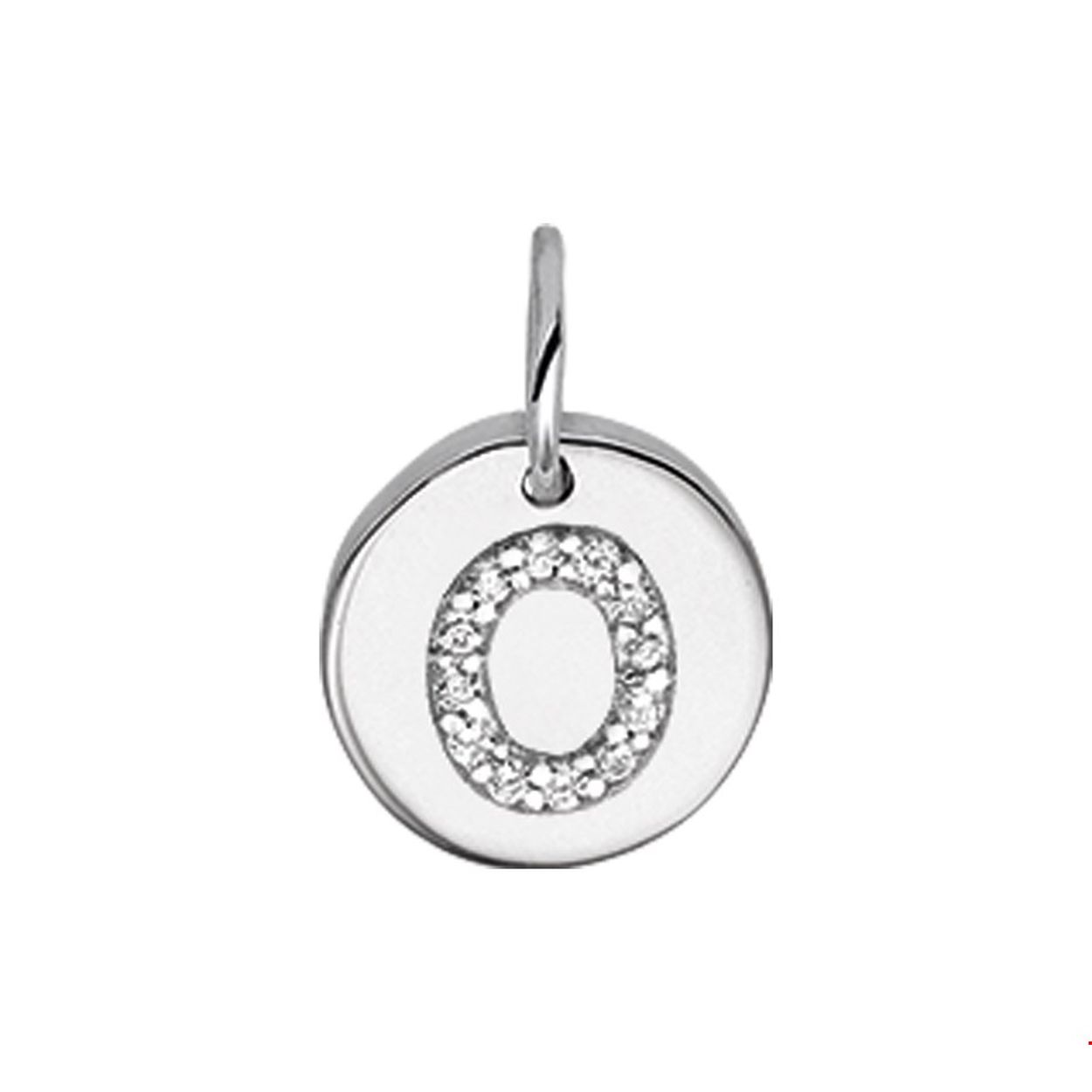 Beschrijving: Gerhodineerd zilveren bedel met de letter O en zirkonia. 
Uniekenummer serie: 35761
Verpakt per: 1
Doelgroep: unisex
Breedte: 9.5 mm
Zetting: entourage (rijzetting)
