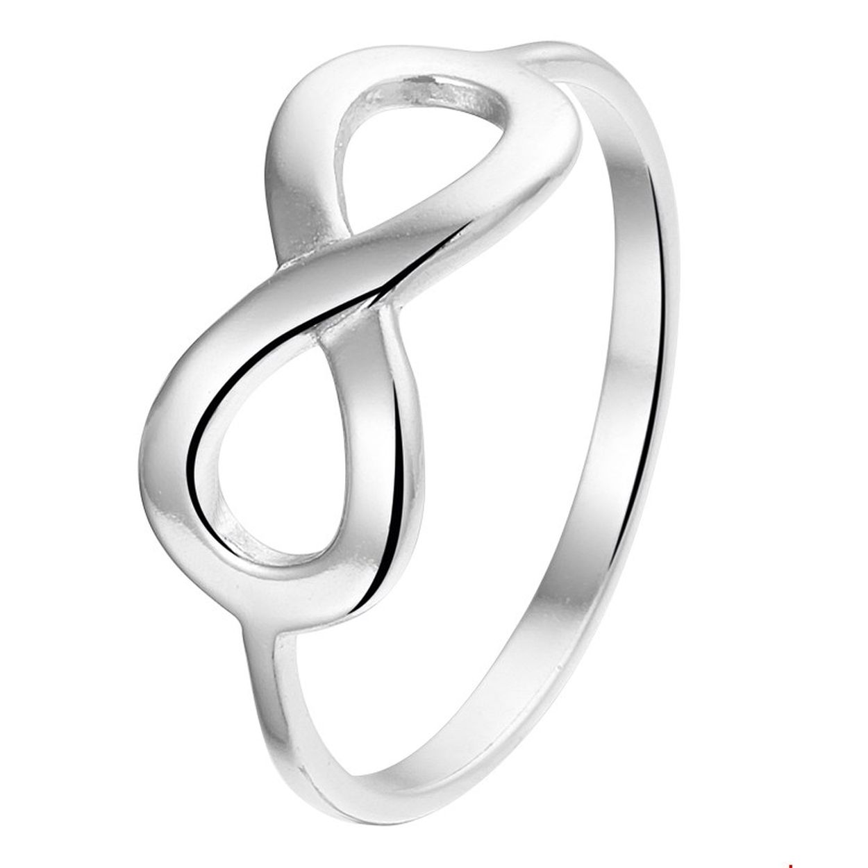Zilveren ring met een infinity teken. 