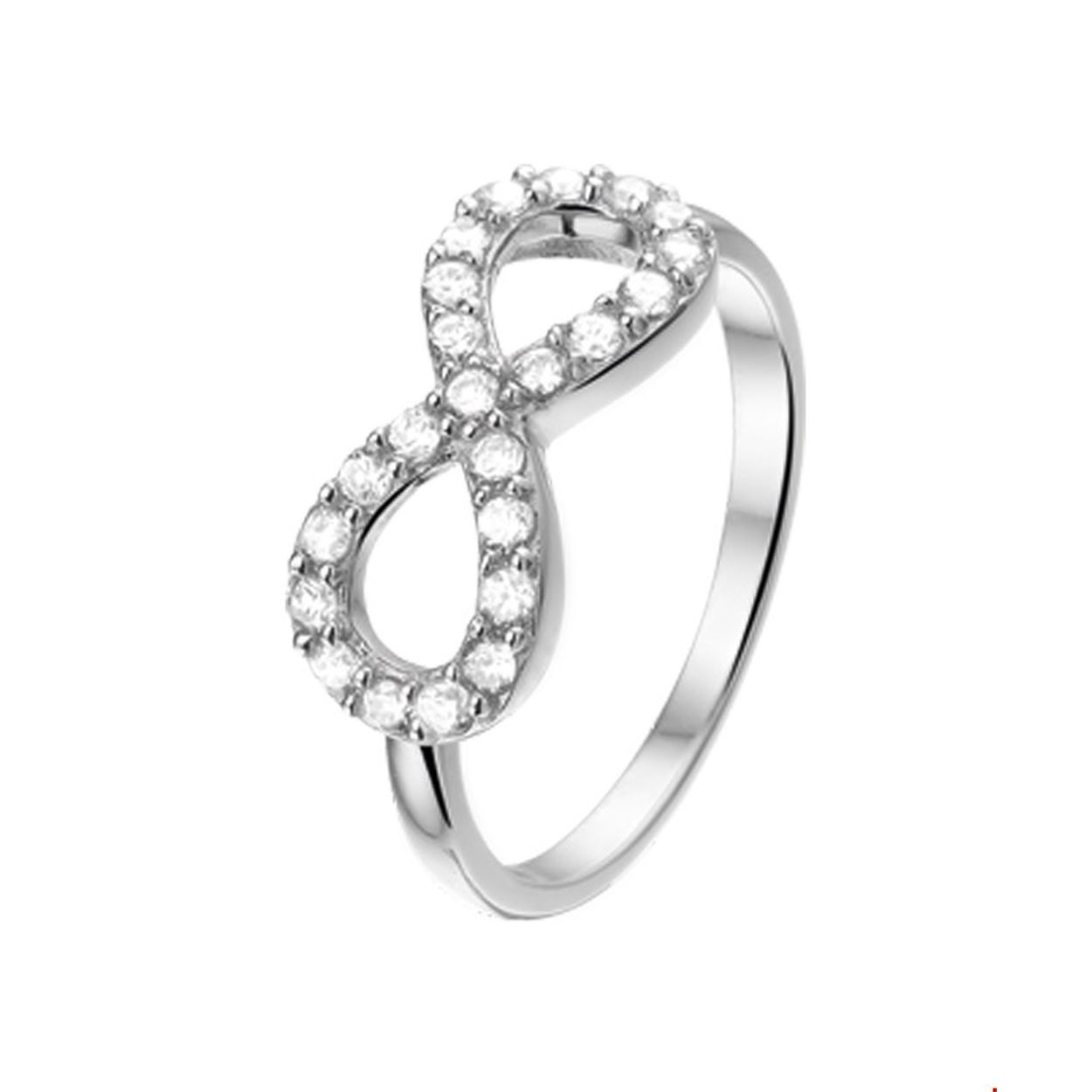 Gerhodineerd zilveren ring met infinity teken van zirkonia.
Uniekenummer serie: 26885
Verpakt per: 1
Doelgroep: dames
Ringmaat: 16.50 mm (52)
Breedte: 8 mm