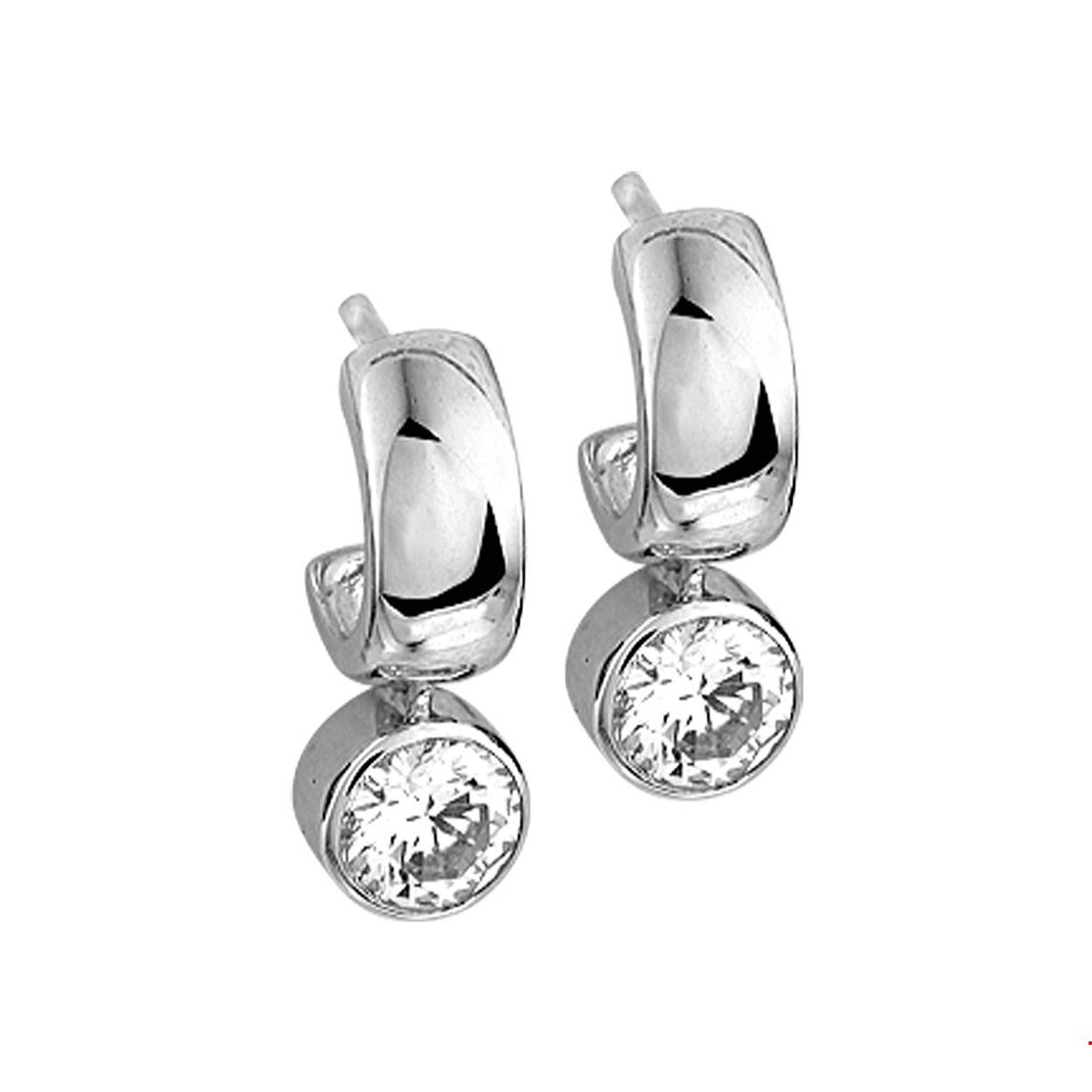 Beschrijving: Gerhodineerd zilveren stekercreolen met een afmeting van 10x4mm uitgevoerd met een briljant geslepen zirkonia in een zetkast van 6mm.
Verpakt per: 1
Doelgroep: dames
Breedte: 6 mm
Hoogte: 6 mm
Zetting: solitaire (kastzetting)