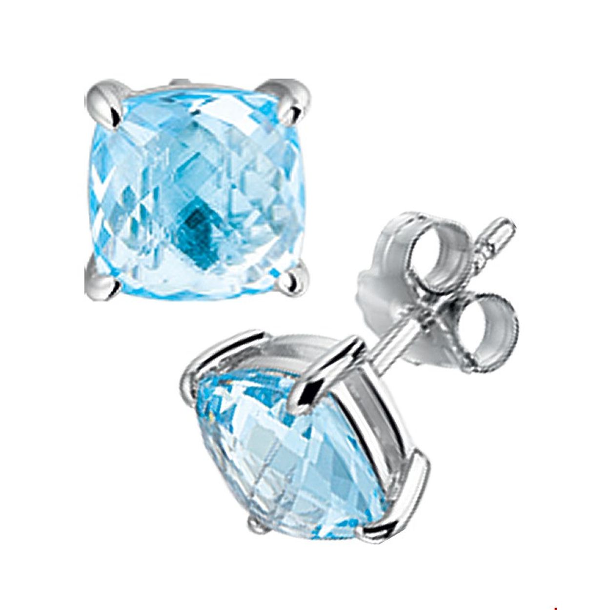 De blauw topaas stenen hebben een totaal steengewicht van 3.35ct (2x 1.675ct).
