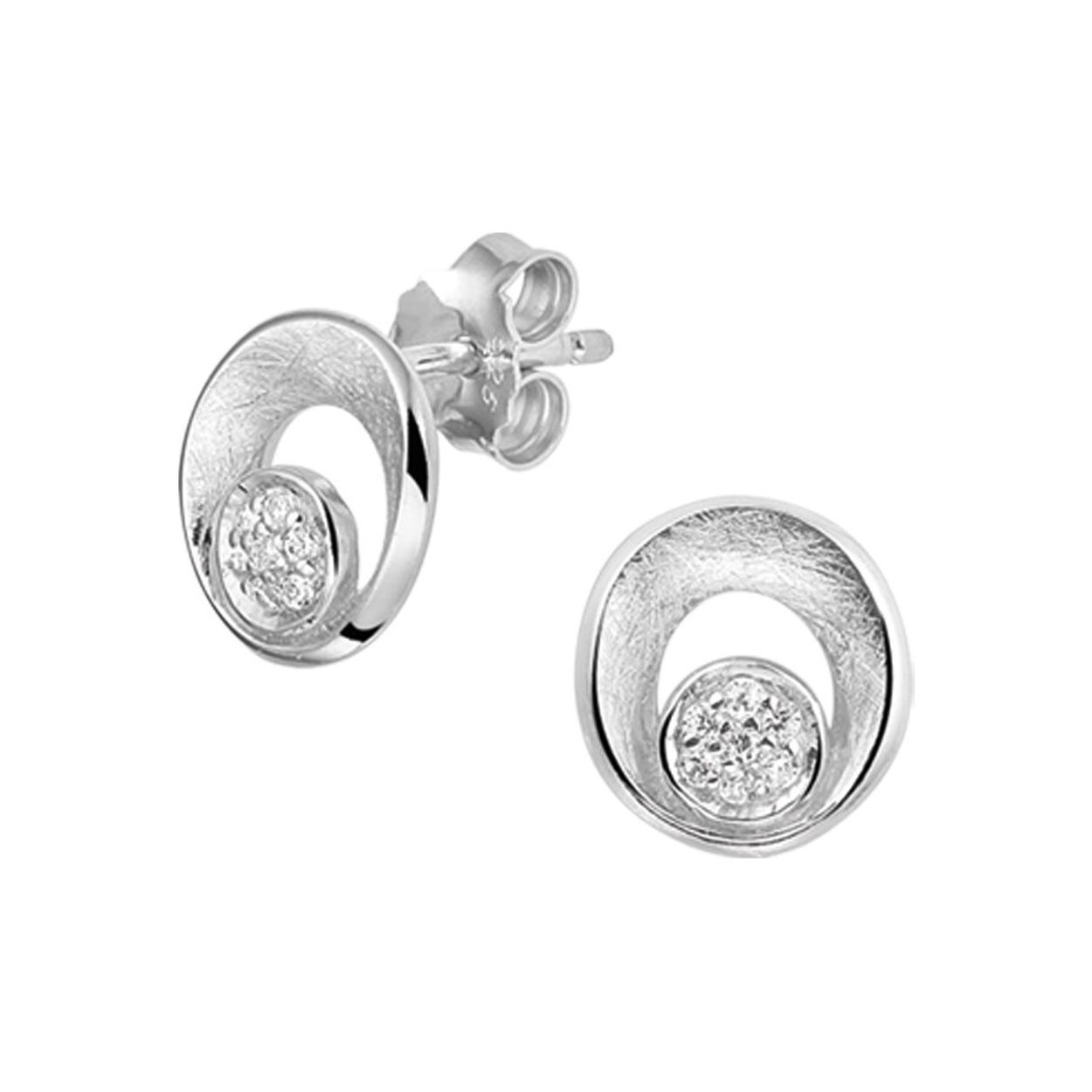 Beschrijving: Gerhodineerd zilveren oorknoppen met zirkonia. 
Verpakt per: 1
Doelgroep: dames
Breedte: 10 mm
Hoogte: 10.5 mm
Zetting: pave