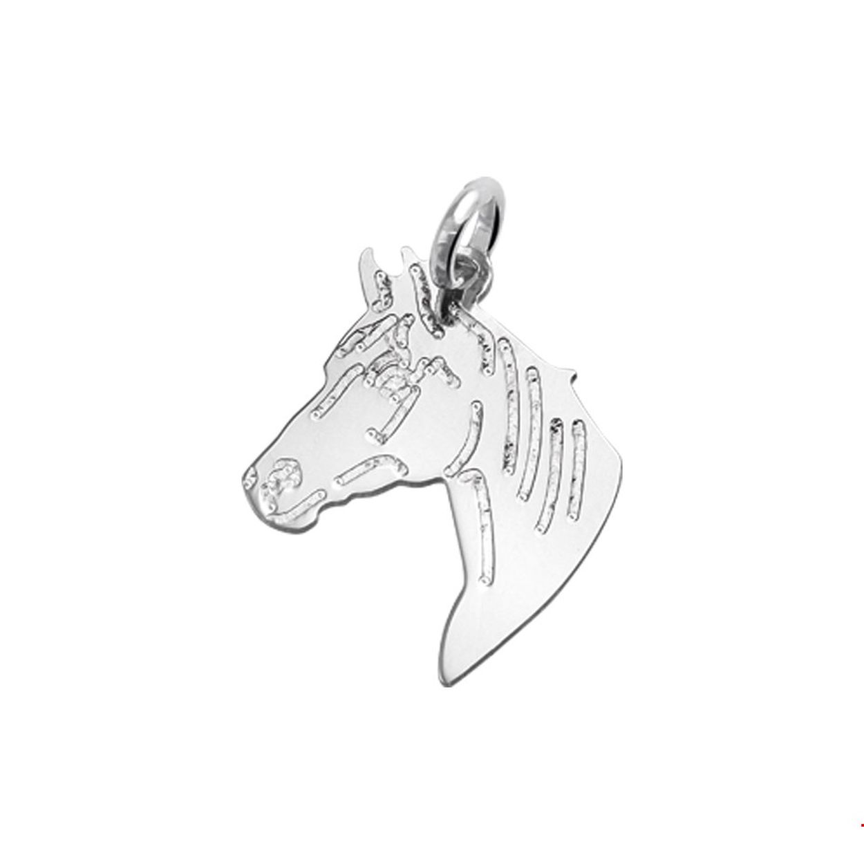 Beschrijving: Gerhodineerd zilveren hanger met een paardenhoofd.
Verpakt per: 1
Doelgroep: dames
Breedte: 19 mm
Hoogte: 23.5 mm
