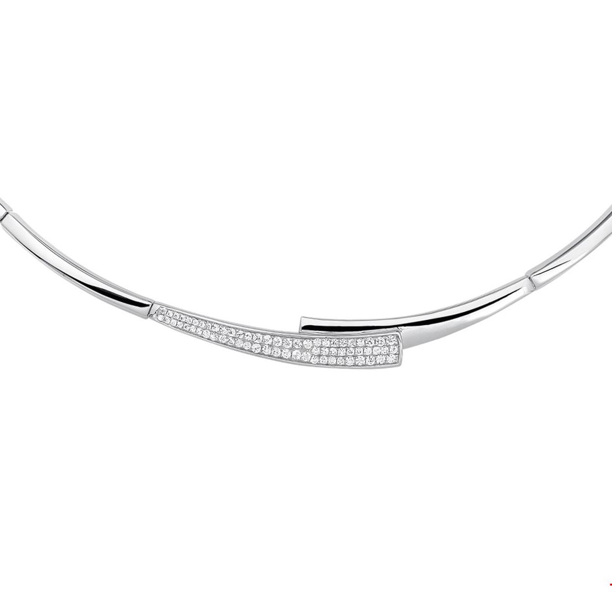 Beschrijving: Chique gerhordineerd zilveren collier uitgevoerd met een luxe pave van briljant geslepen zirkonia. Het collier heeft een schakelbreedte van 3.2mm en heeft een lengte van 42cm met een extensie van 4cm. Het breedste punt van het collier is 8mm.
Verpakt per: 1
Doelgroep: dames
Breedte: 3.2 mm
Kortste lengte: 42 mm
Langste lengte: 46 mm
Zetting: pave