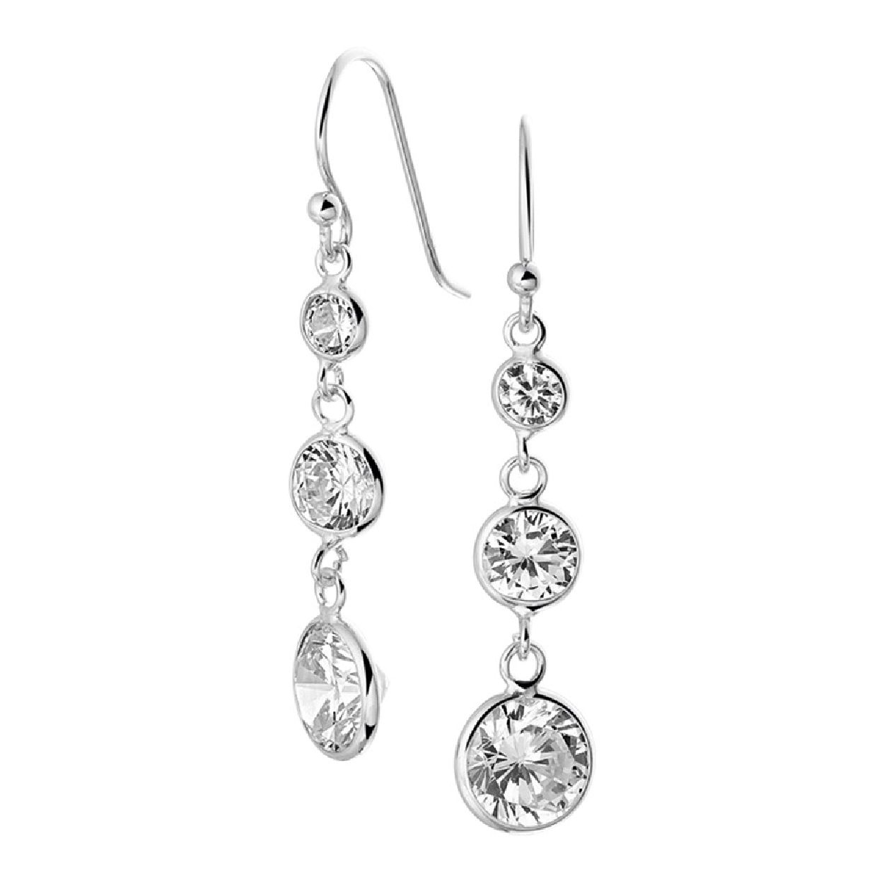 Deze oorhangers zijn gemaakt van gerhodineerd zilver en ze zijn zilverkleurig. Het is een sieraad voor dames.