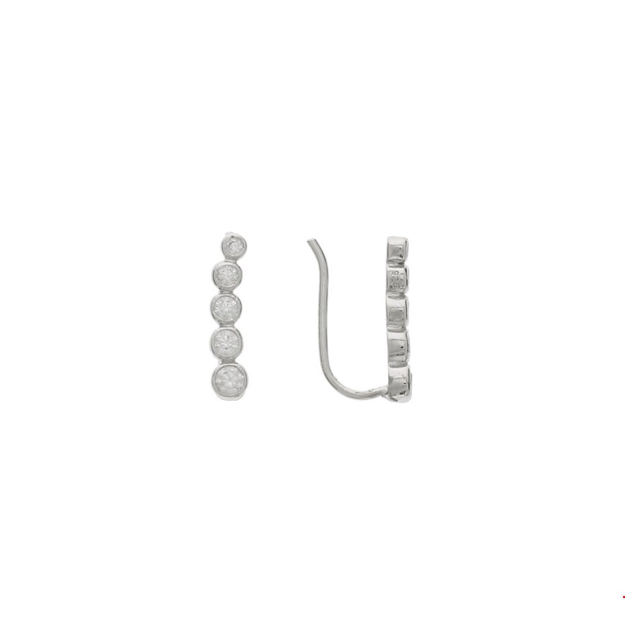 Beschrijving: Fashion earrings als deze zijn echt de trend van dit seizoen. Veelal door bloggers en it-girls gedragen en dus niet meer uit het straatbeeld weg te denken. Details: Gerhodineerd zilveren oorschuiven met zirkonia. 
Verpakt per: 1
Doelgroep: dames
Breedte: 3 mm
Hoogte: 14 mm
Zetting: entourage (rijzetting)