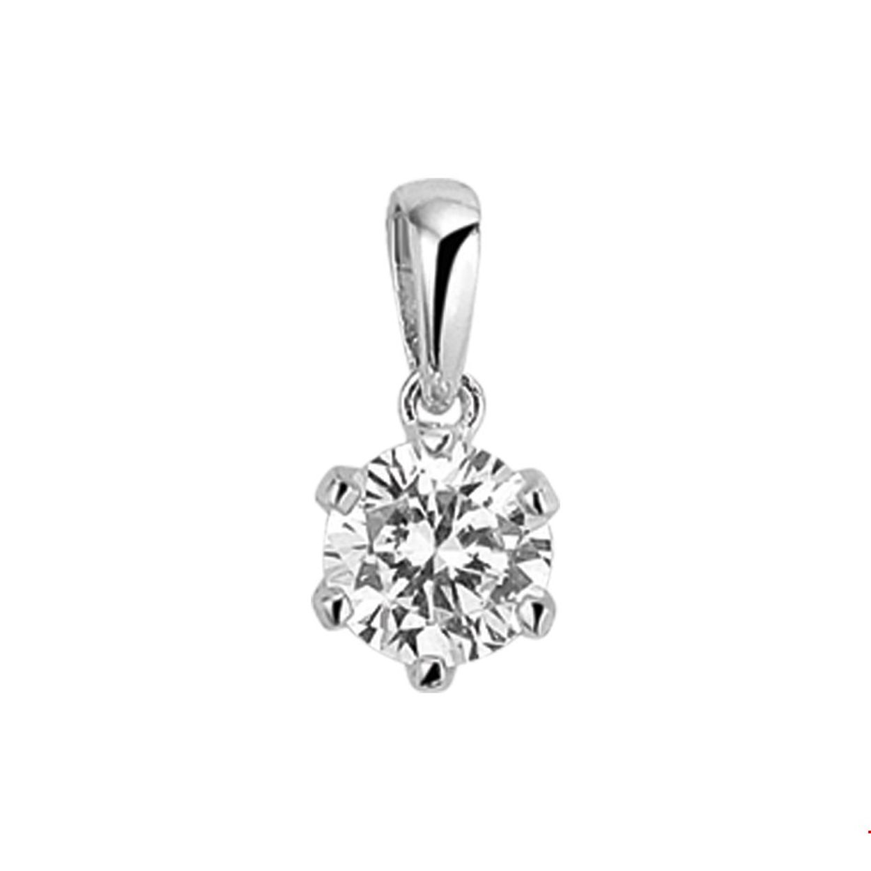 Beschrijving: Gerhodineerd zilveren hanger met zirkonia.
Verpakt per: 1
Doelgroep: dames
Breedte: 7.5 mm
Hoogte: 10 mm
Zetting: solitaire (chatonzetting)