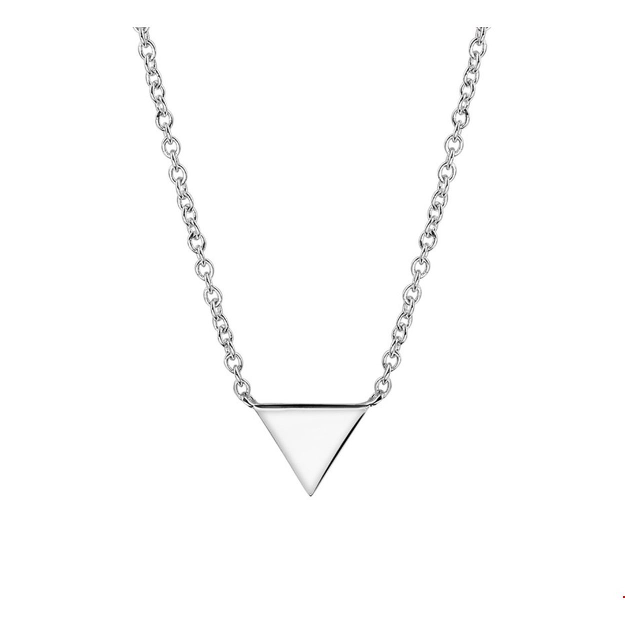 Beschrijving: Gerhodineerd zilveren collier met een driehoekje. De lengte bedraagt 40.5cm met 5cm extensie. 
Verpakt per: 1
Doelgroep: dames
Breedte: 12.5 mm
Kortste lengte: 40.5 mm
Langste lengte: 45.5 mm
Hoogte: 8 mm