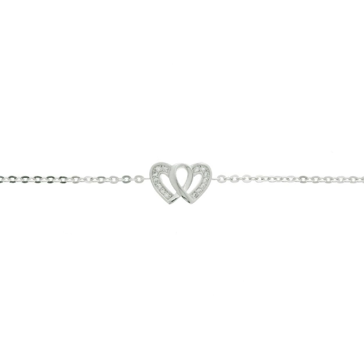 De armband is gemaakt van gerhodineerd zilver en is kleurig. Het is een sieraad voor dames.
