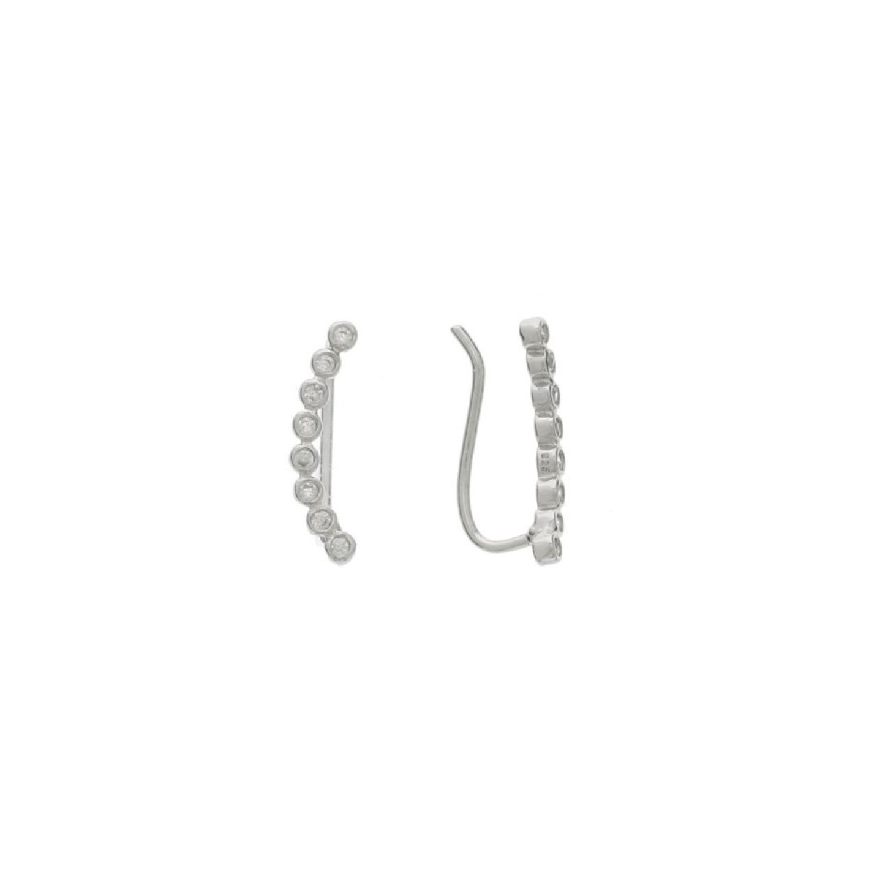 Deze oorknoppen zijn gemaakt van gerhodineerd zilver en ze zijn zilverkleurig. Het is een sieraad voor dames.