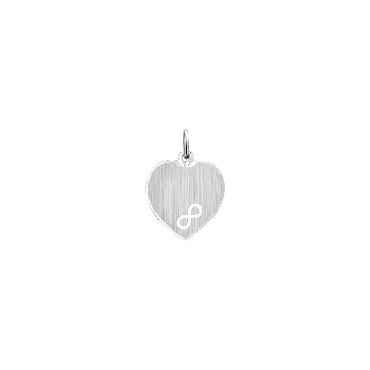 De hanger is gemaakt van gerhodineerd zilver en is zilverkleurig. Het is een sieraad voor dames.
