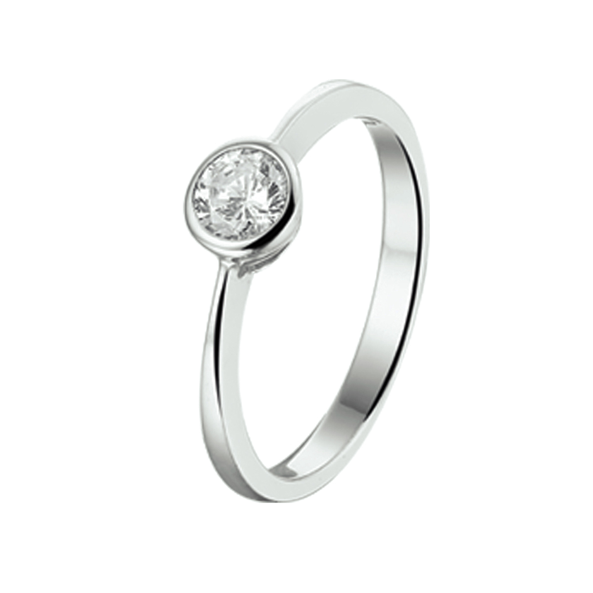 Ring zirkonia maat 13 1323779 Zilver gerhodineerd