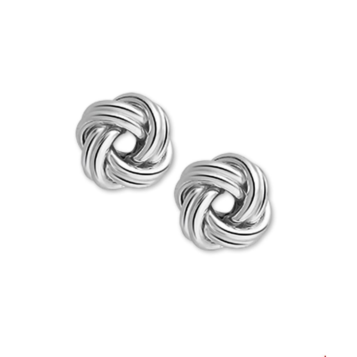 Beschrijving: Gerhodineerd zilveren oorknoppen met een knoop.
Doelgroep: dames
Breedte: 7 mm