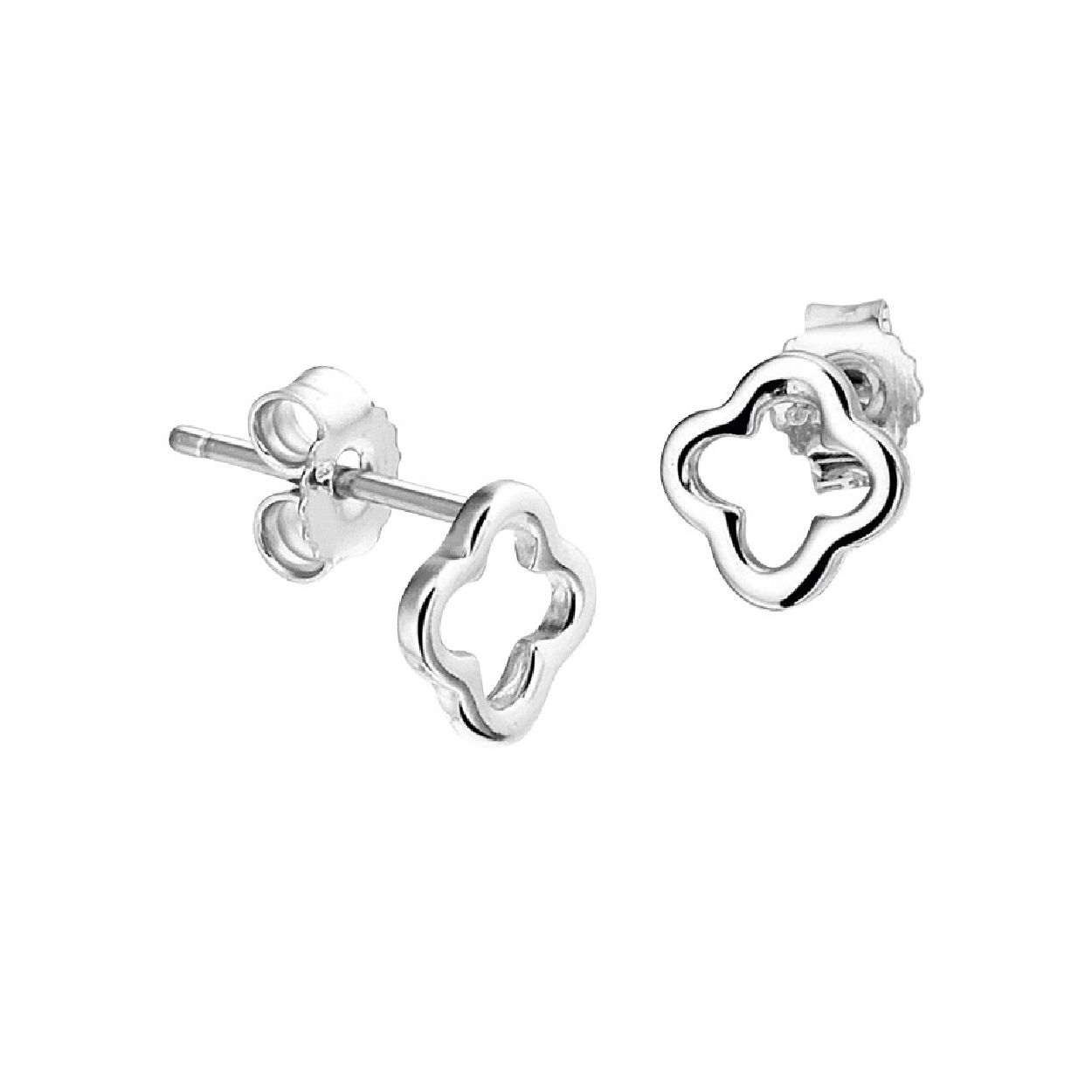 Deze oorknoppen zijn gemaakt van gerhodineerd zilver en ze zijn zilverkleurig. Het is een sieraad voor dames.