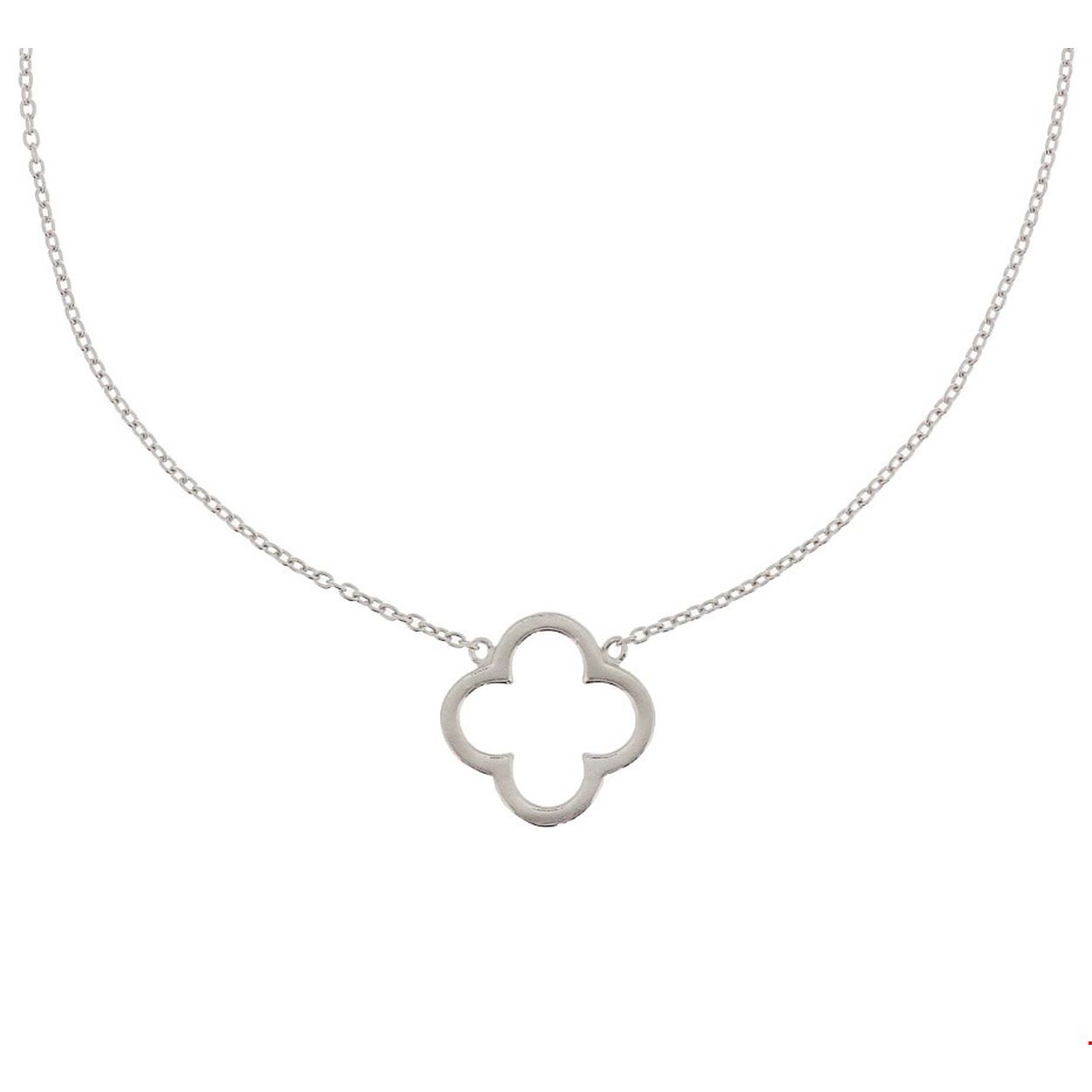 Beschrijving: Gerhodineerd zilveren collier met een bloem. De lengte bedraagt 41cm met 4cm extensie. 
Verpakt per: 1
Doelgroep: dames
Breedte: 15 mm
Kortste lengte: 41 mm
Langste lengte: 45 mm
Hoogte: 15 mm