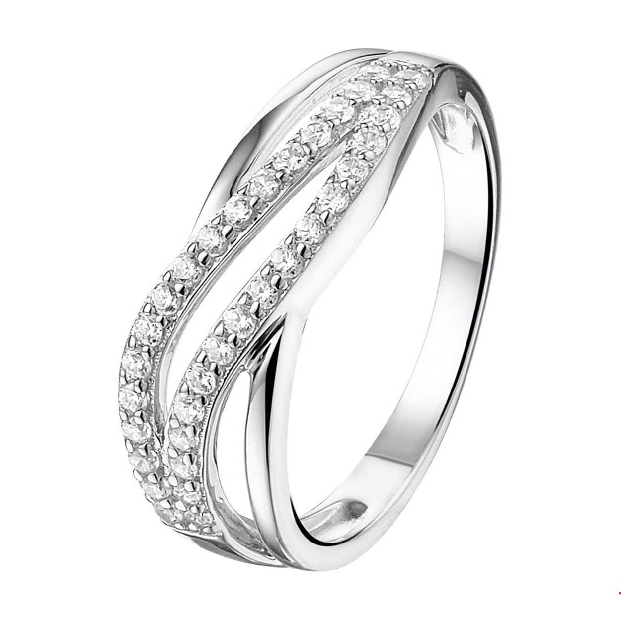 Beschrijving: Gerhodineerd zilveren ring met zirkonia.
Uniekenummer serie: 34950
Doelgroep: dames
Ringmaat: 17.25 mm (54)
Breedte: 7.5 mm
Zetting: entourage (rijzetting)