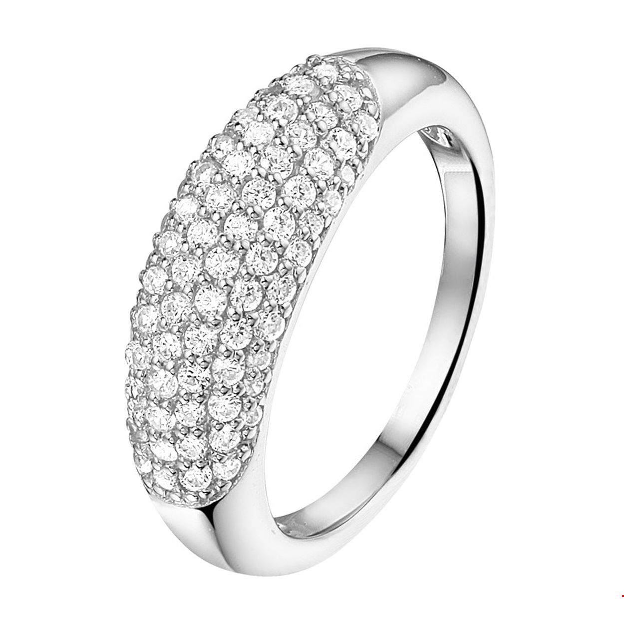 Beschrijving: Gerhodineerd zilveren ring met zirkonia.
Uniekenummer serie: 35251
Verpakt per: 1
Doelgroep: dames
Ringmaat: 17.75 mm (56)
Breedte: 6.5 mm
Zetting: pave