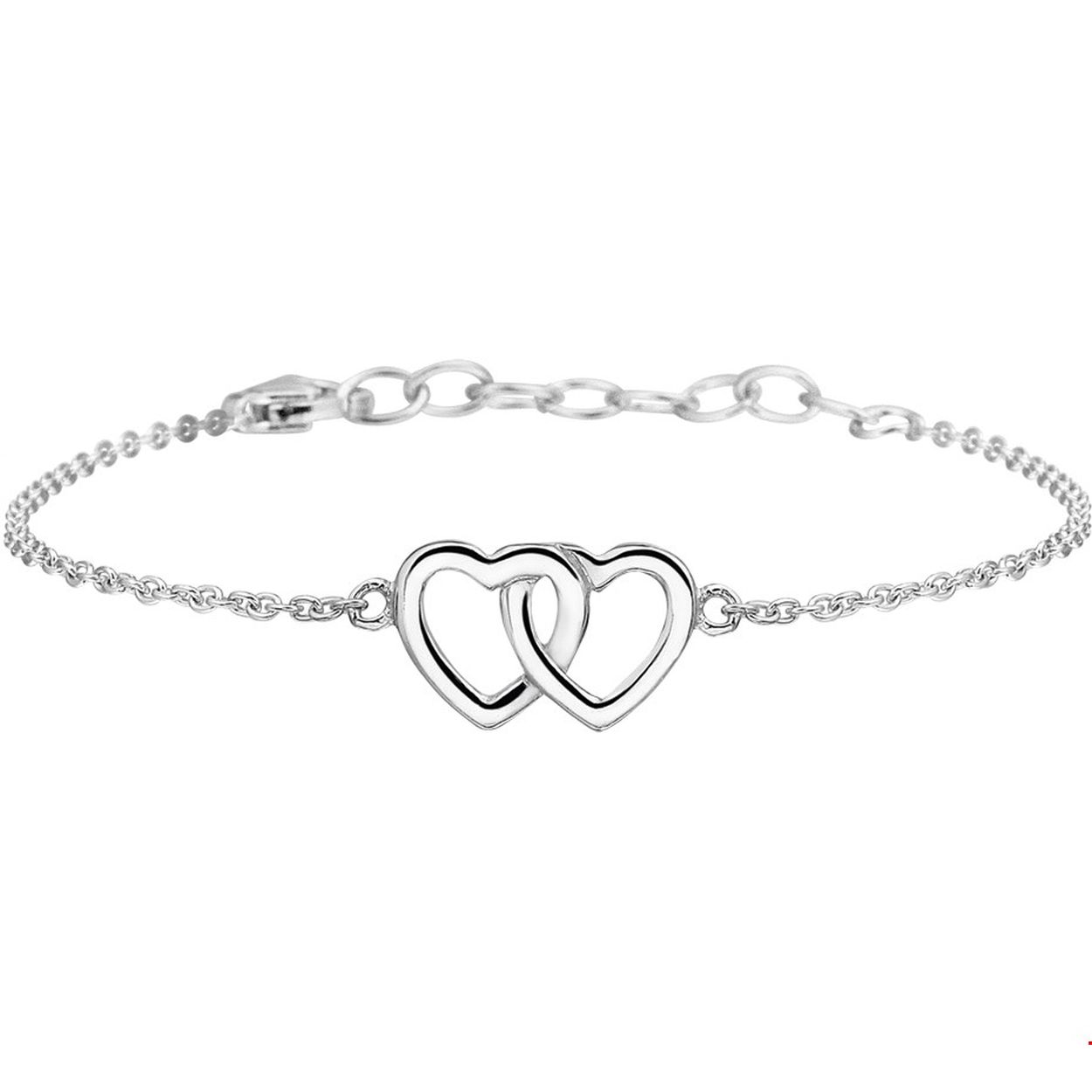 Beschrijving: Gerhodineerd zilveren armband met harten. De lengte bedraagt 13cm met 3cm extensie. De schakelbreedte is 1.3mm.
Doelgroep: dames
Breedte: 7.5 mm
Kortste lengte: 13 mm
Langste lengte: 16 mm