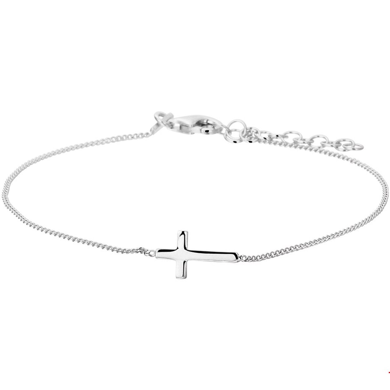 Beschrijving: Gerhodineerd zilveren 1mm gourmet armband met een lengte van 17cm en een extensie van 3cm. De armband is uitgevoerd met een kruis van 7x12mm en is voorzien van een stevige karabijn sluiting. De armband is te combineren met bijpassende sieraden uit onze collectie.
Verpakt per: 1
Doelgroep: dames
Breedte: 12 mm
Kortste lengte: 17 mm
Langste lengte: 20 mm
Hoogte: 7 mm
