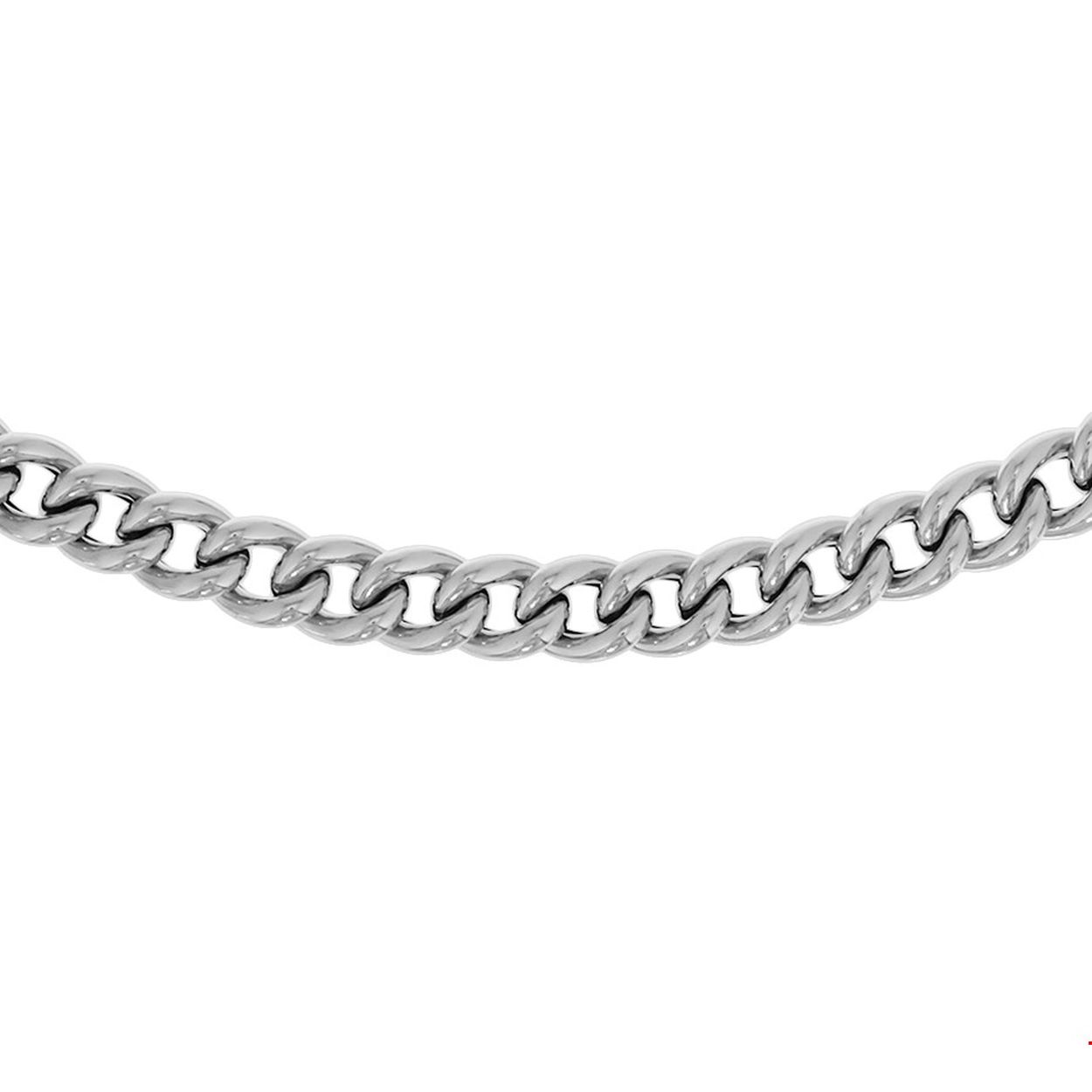Zilveren collier met gourmet schakel het collier heeft een lengte van 45 cm heeft een schakelbreedte van 9 mm en is uitgevoerd met een grote sluiting. Het collier is te combineren met een bijpassende armband met gourmet schakel van 19 cm en heeft tevens een schakelbreedte van 7.5 mm.
Breedte: 7.5 mm Langste lengte: 45 mm