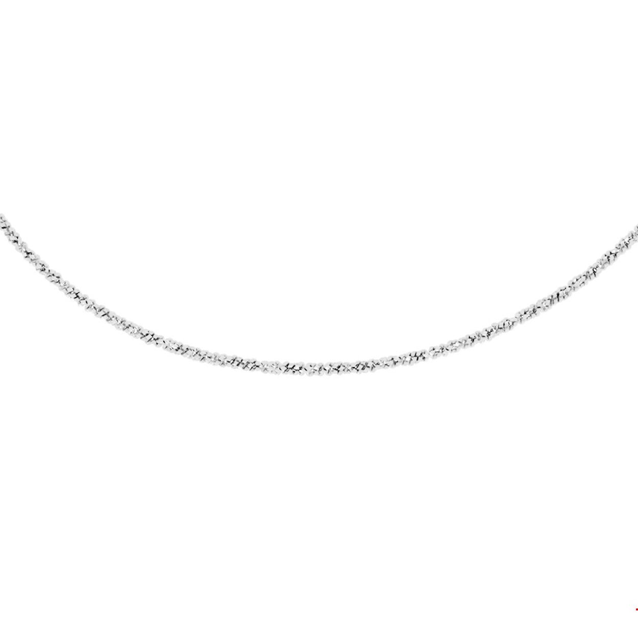 Dit zilveren collier heeft een afmeting van 42cm en een dikte van 1.4mm. De schakel heeft een getordeerde stijl en kan daarmee afzonderlijk gedragen worden. Maar is ook te verkrijgen in een armband van 18cm en maakt daarmee een leuke set!
Breedte: 1.4 mm
Langste lengte: 42 mm