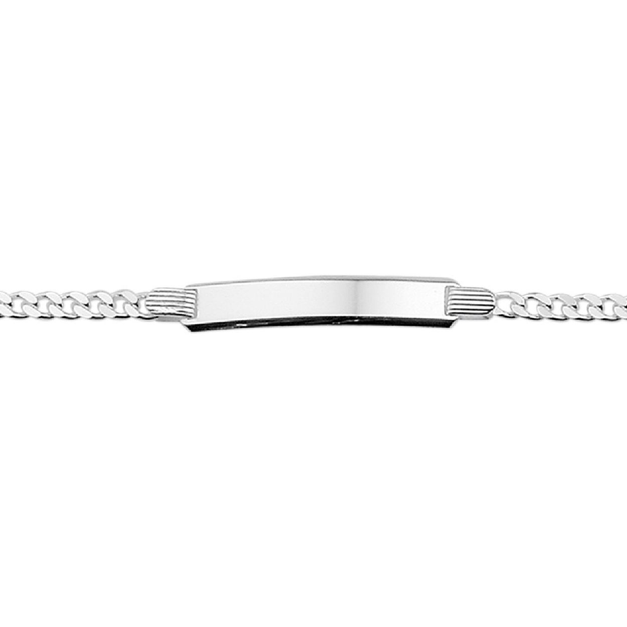 De armband is gemaakt van gerhodineerd zilver en is zilverkleurig. Het is een sieraad voor unisex.