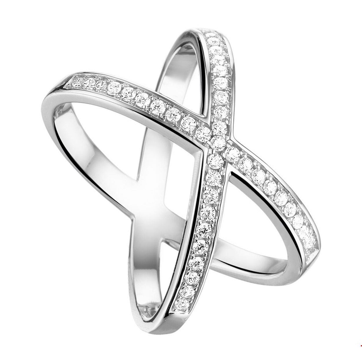 Beschrijving: Gerhodineerd zilveren ring met zirkonia en een poli afwerking.  
Uniekenummer serie: 36661
Verpakt per: 1
Doelgroep: dames
Ringmaat: 17.75 mm (56)
Breedte: 15 mm
Zetting: entourage (rijzetting)