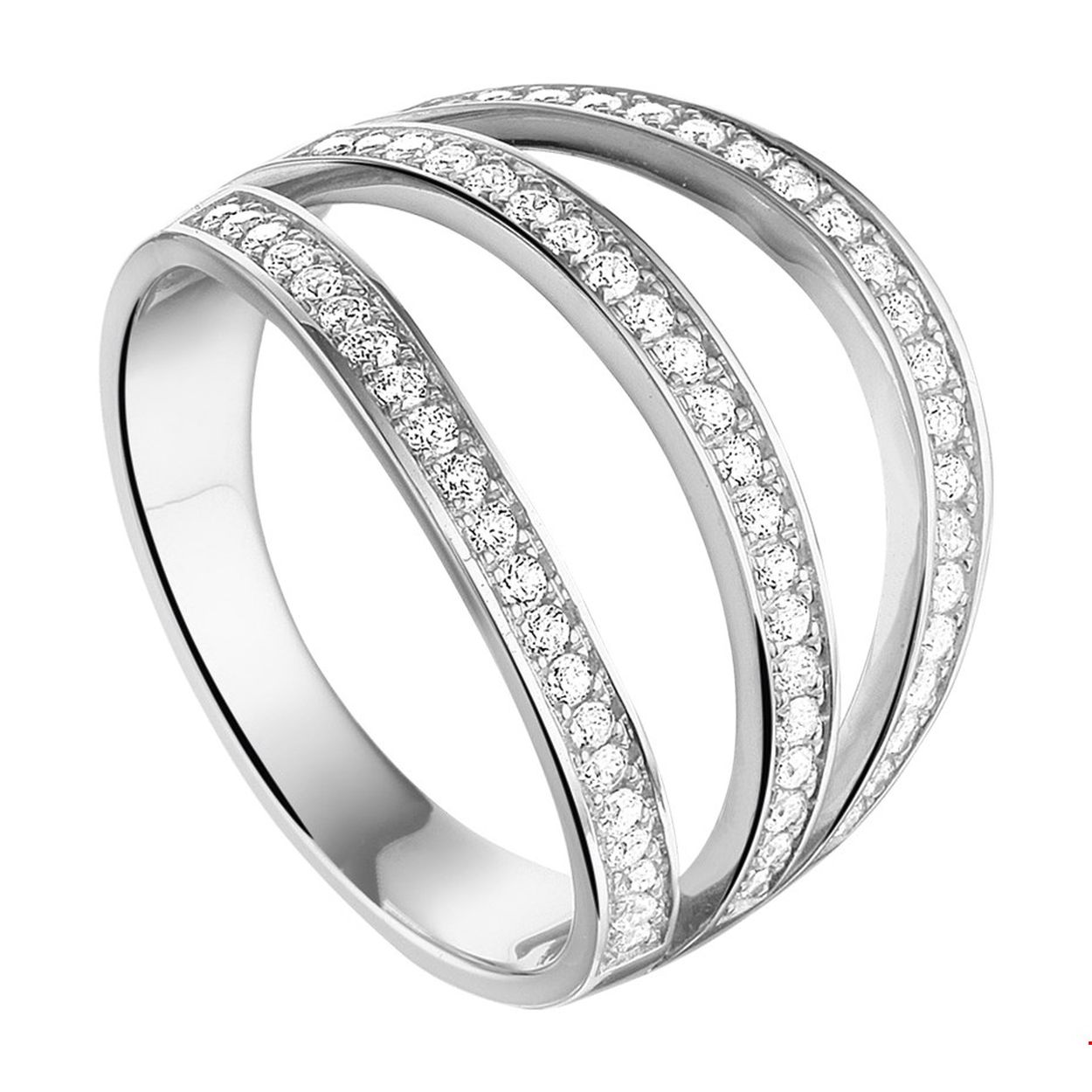 Beschrijving: Gerhodineerd zilveren ring met zirkonia.
Doelgroep: dames
Ringmaat: 17.75 mm (56)
Breedte: 16.5 mm
Zetting: entourage (rijzetting)