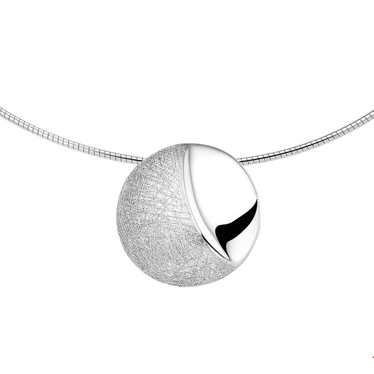 Zilveren choker hanger