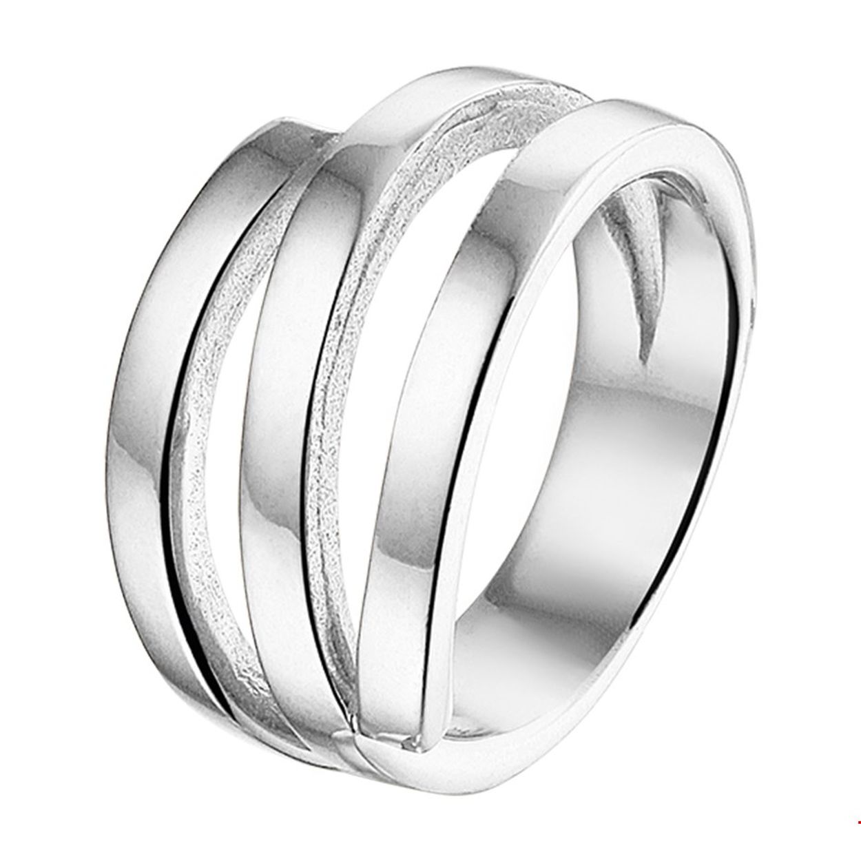 Chique gerhodineerd opengewerkte zilveren ring met een breedte van 12.5mm. De luxe ogende ring is perfect te combineren met andere sieraden. Tip: Combineer deze ring met sieraden uit onze collectie en maak zo zelf de perfecte set op maat gemaakt door jouzelf! INFO: Gerhodineerd zilver is door de rhodiumlaag beter bestand tegen verkleuren en krassen.