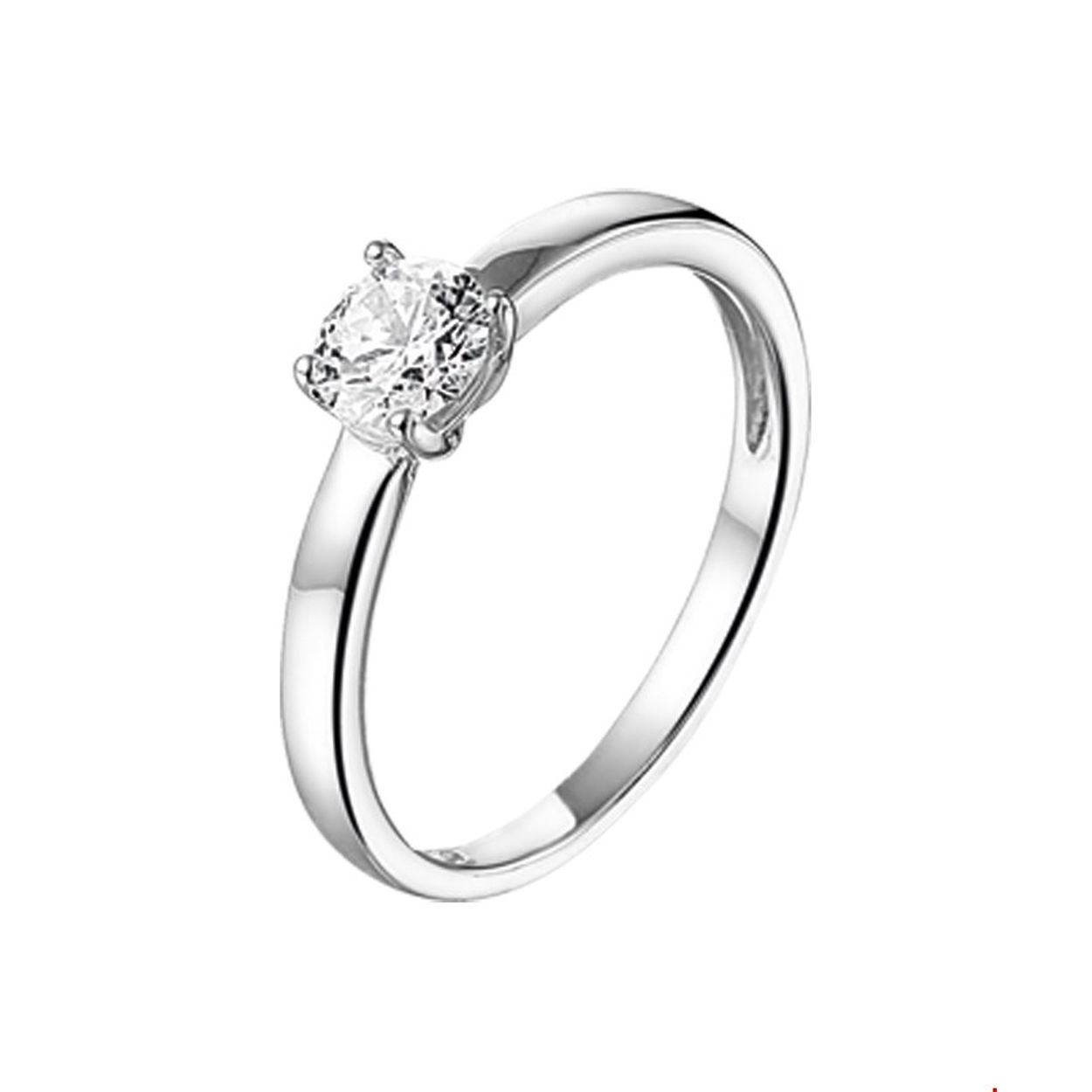 Klassiek gerhodineerd zilveren ring uitgevoerd met een briljant geslepen zirkonia in een chaton zetting. 
Tip: Door het simplistische design is deze ring gemakkelijk te combineren met andere sieraden uit onze collectie of uit je eigen stash!. INFO: Gerhodineerd zilver is door de rhodiumlaag beter bestand tegen verkleuren en krassen.
Doelgroep: meisjes
Ringmaat: 14.00 mm (44)
Zetting: solitaire (chatonzetting)