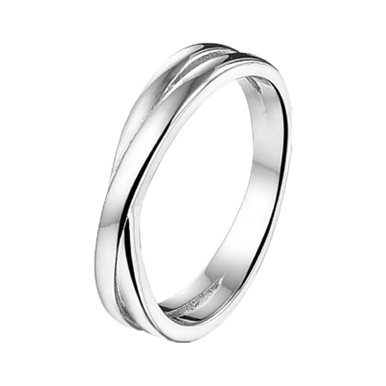 De ring is gemaakt van gerhodineerd zilver en is zilverkleurig. Het is een sieraad voor meisjes.