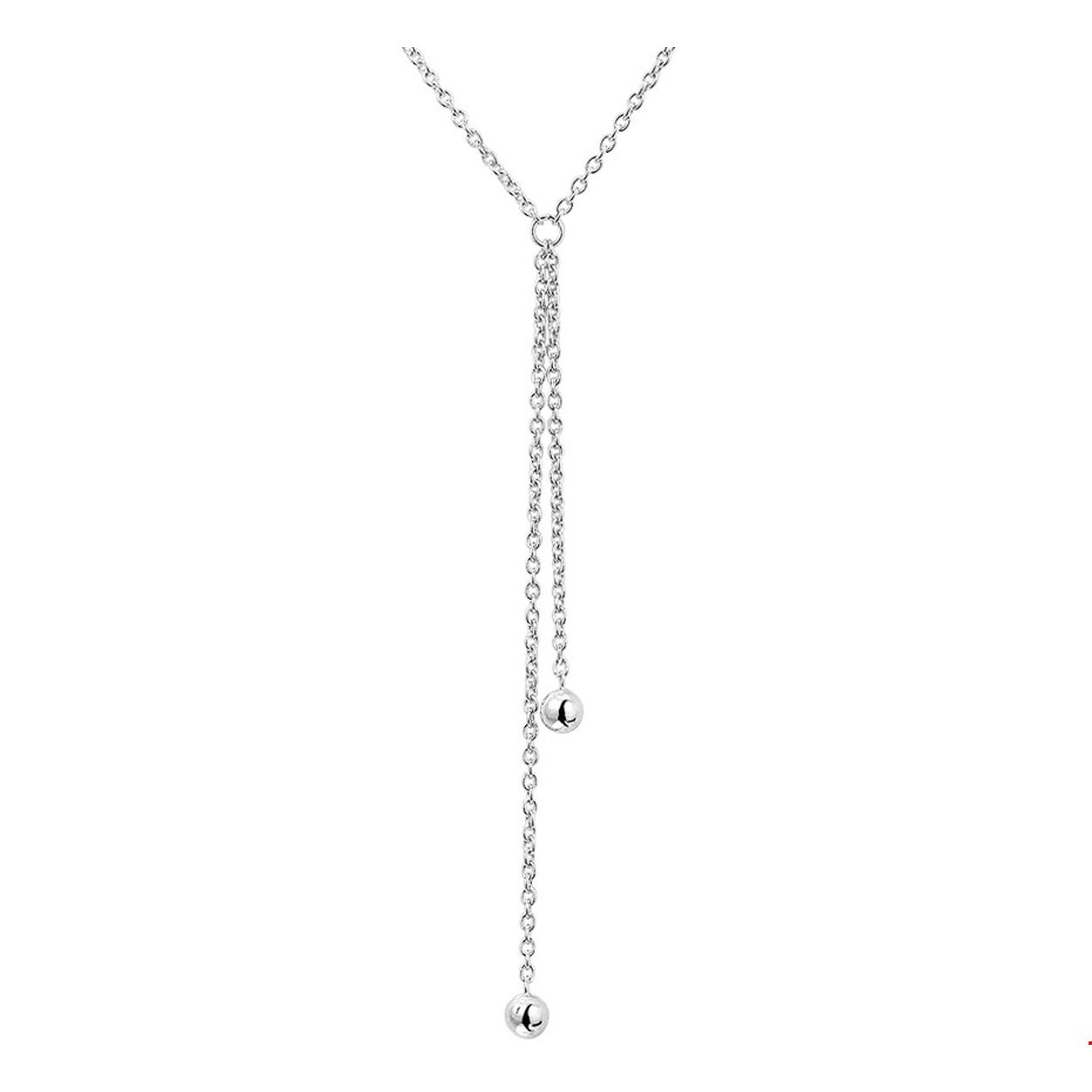 Beschrijving: Gerhodineerd zilveren collier met twee bolletjes en een poli afwerking. De draaglengtes bedragen 40-42-44cm en de schakelbreedte bedraagt 1.2mm.
Verpakt per: 1
Doelgroep: dames
Kortste lengte: 40 mm
Langste lengte: 44 mm