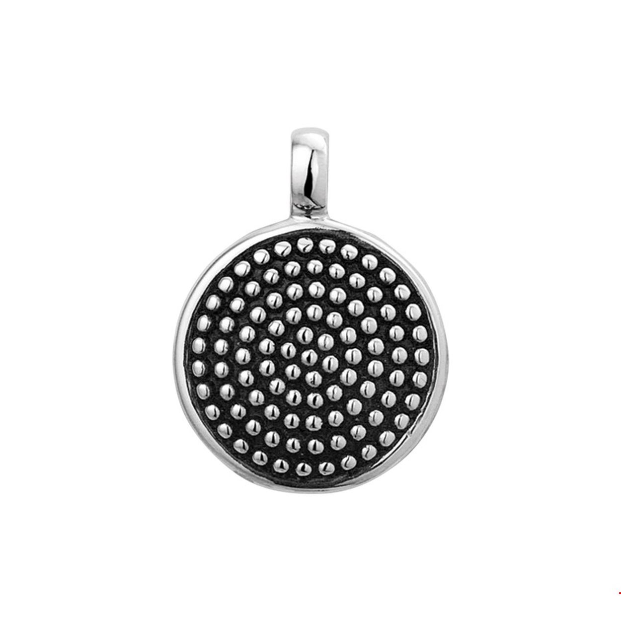 Beschrijving: Gerhodineerd zilveren hanger. 
Verpakt per: 1
Doelgroep: dames
Breedte: 22 mm
Hoogte: 29.5 mm