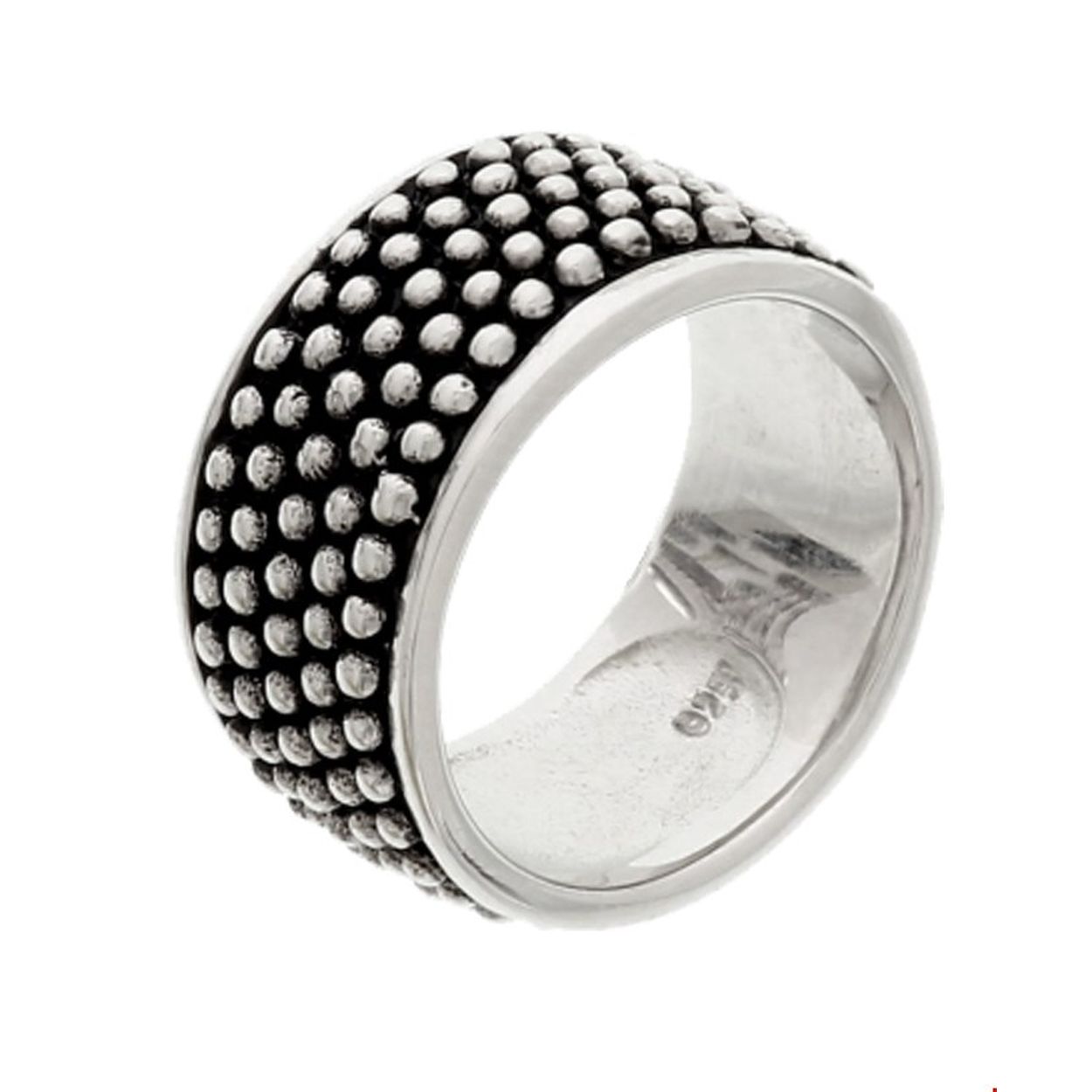 Gerhodineerd zilveren ring.
Doelgroep: dames
Ringmaat: 17.75 mm (56)
Breedte: 11 mm