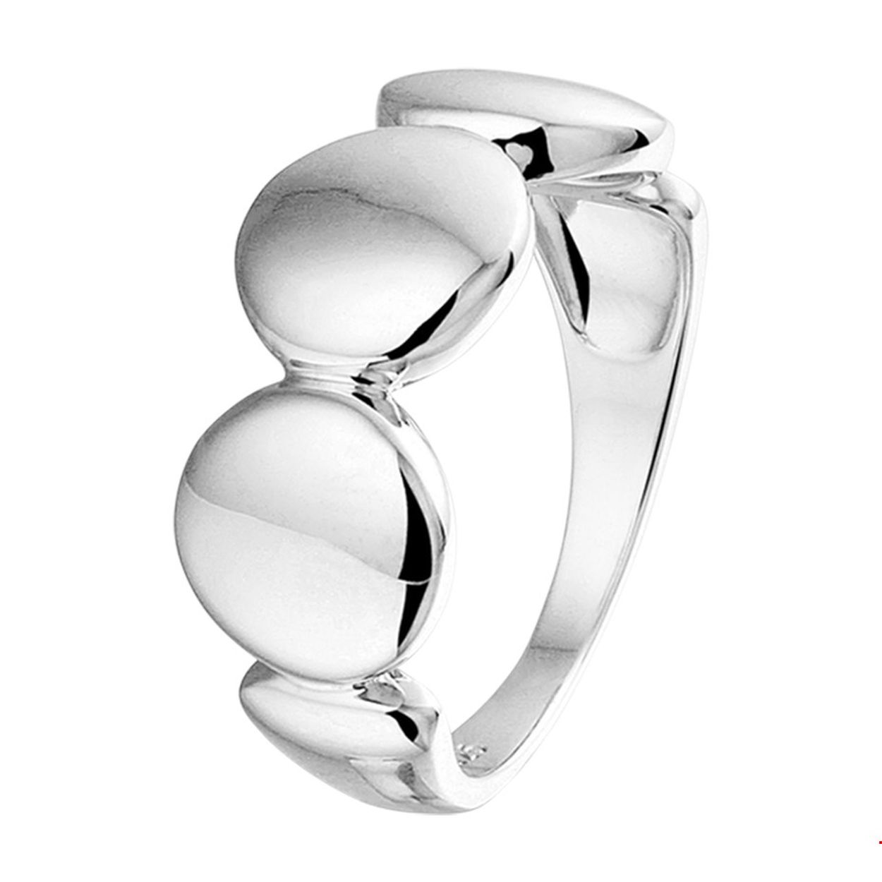 Dames ring zilver gerhodineerd.