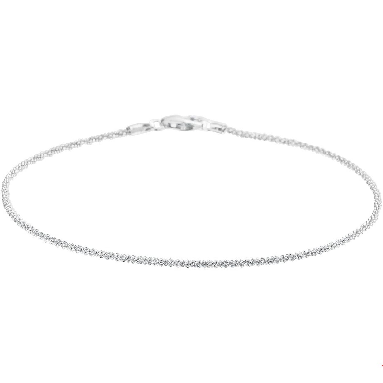 Elegant zilveren armband met een lengte van 19cm en fijne schakelbreedte van 1.4mm. Deze armband is uitgevoerd met een stevige karabijn sluiting. Tip: De armband is perfect te combineren met bijpassende sieraden uit onze collectie en met sieraden uit je eigen stash!
Doelgroep: dames
Breedte: 1.4 mm
Langste lengte: 19 mm