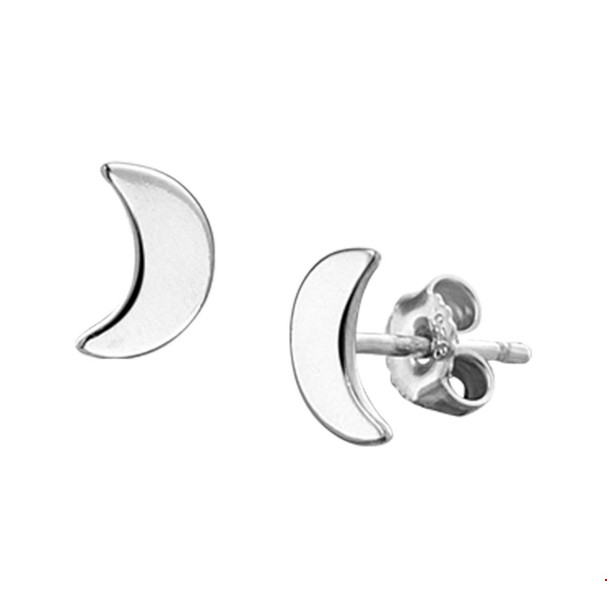 Zilveren poli uitgevoerde oorknoppen in de vorm van de maan. De oorknoppen hebben een afmeting van 7.5x5mm. De oorknoppen zijn gemakkelijk te combineren met andere sieraden uit onze collectie of vanuit je eigen sieraden stash!. Tip: Love you to the moon and back.  Leuk om te geven! Info: Gerhodineerd zilver is door de rhodiumlaag beter bestand tegen verkleuren en krassen.
Doelgroep: dames
Breedte: 5 mm
Hoogte: 7.5 mm