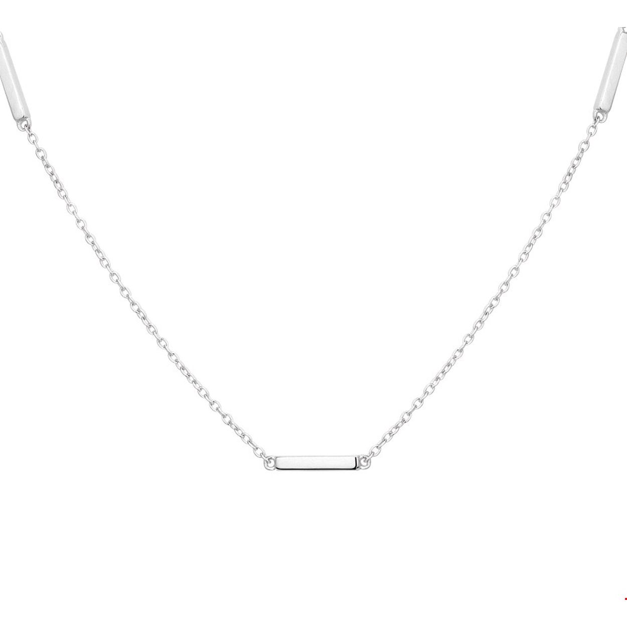 Beschrijving: Trendy zilver gerhodineerd anker collier met balkjes in een poli uitvoering. Het collier heeft een lengte van 40cm met een extensie 4cm en de schakelbreedte is 1.2mm. Ben je helemaal van het hier en nu hou je van trendy sieraden dan kan dit collier met balkjes niet missen in je stash!. Tip: Perfect te combineren met bijpassende sieraden uit onze collectie. Info: Gerhodineerd zilver is door de rhodiumlaag beter bestand tegen verkleuren en krassen.
Verpakt per: 1
Doelgroep: dames
Breedte: 12.5 mm
Kortste lengte: 40 mm
Langste lengte: 44 mm
Hoogte: 1.8 mm