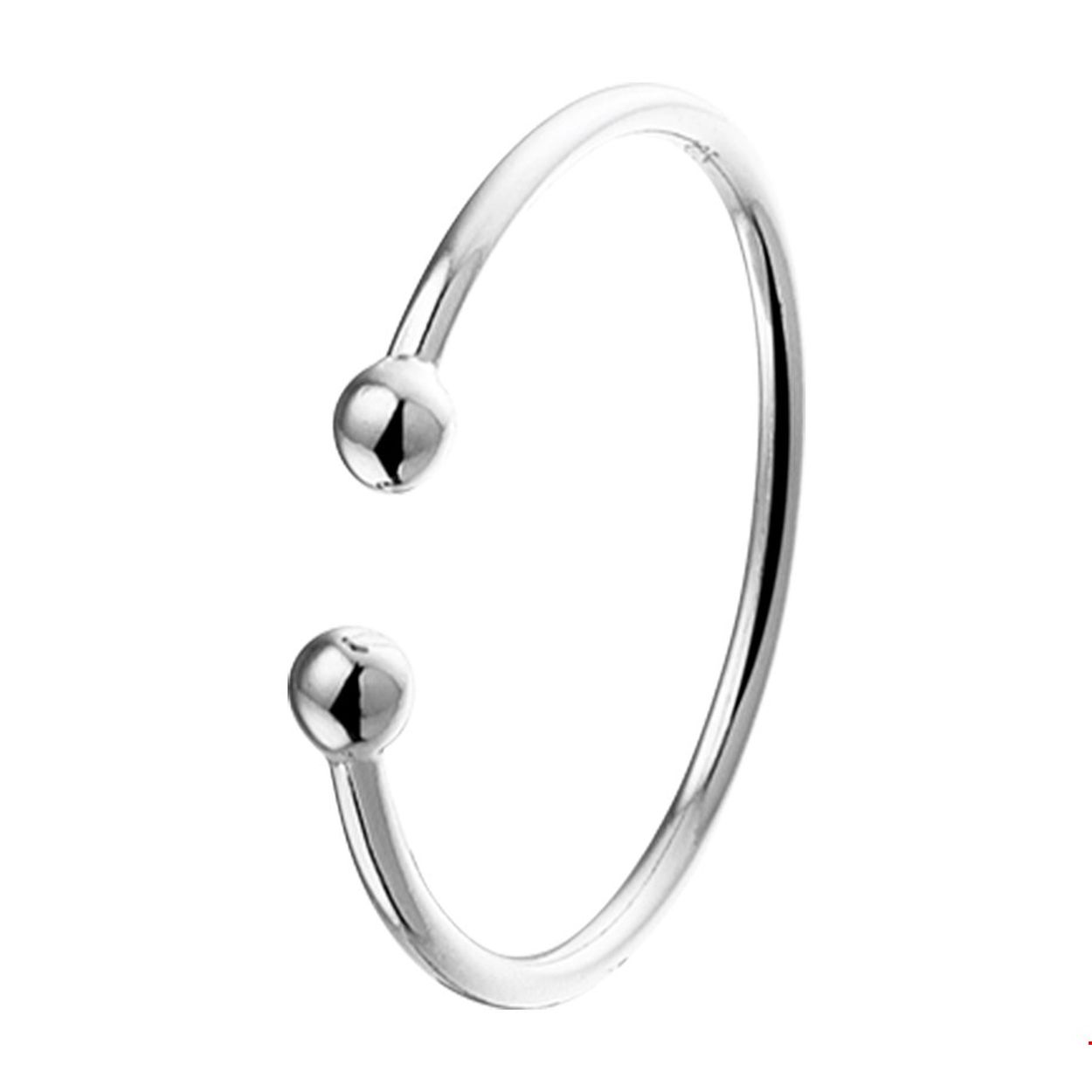 Beschrijving: Trendy gerhodineerd zilveren ring met een open tussenstuk en bolletjes aan het uiteinde. De ring heeft een breedte van 2.5mm en is perfect te combineren met sieraden uit onze collectie of uit je  eigen sieraden stash!. Info: Gerhodineerd zilver is door de rhodiumlaag beter bestand tegen verkleuren en krassen.
Uniekenummer serie: 37505
Verpakt per: 1
Doelgroep: dames
Ringmaat: 17.25 mm (54)
Breedte: 2.5 mm