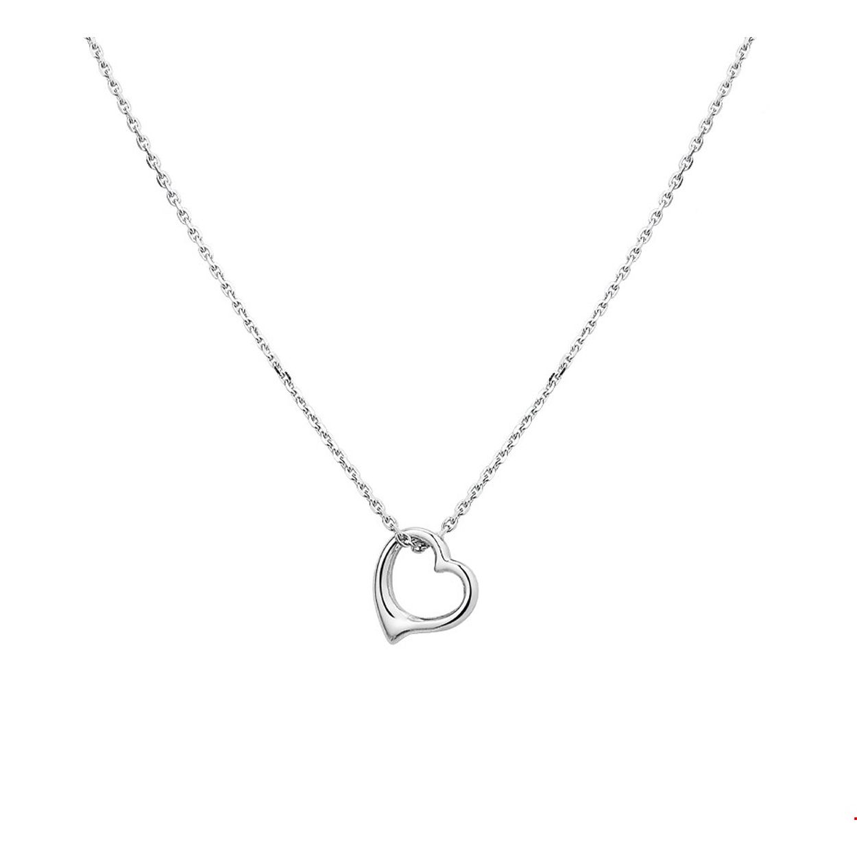 Beschrijving: Gerhodineerd zilveren collier met een hart. De lengte bedraagt 41cm met 4cm extensie en de schakelbreedte is 1.3mm.
Verpakt per: 1
Doelgroep: dames
Breedte: 9.5 mm
Kortste lengte: 41 mm
Langste lengte: 45 mm
Hoogte: 9.5 mm